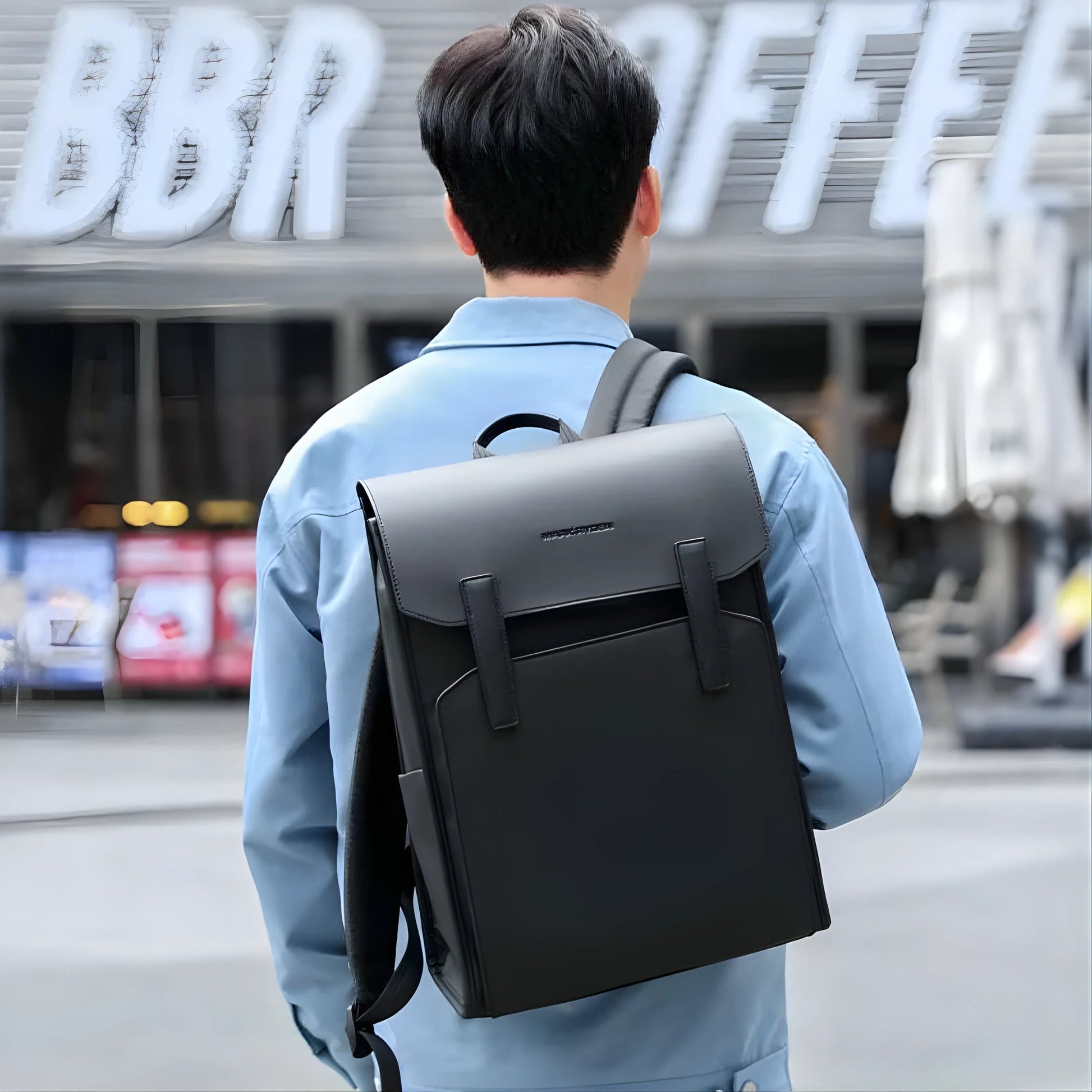 Backper Mirage Anti-Theft Oxford Backpack — interior compartment