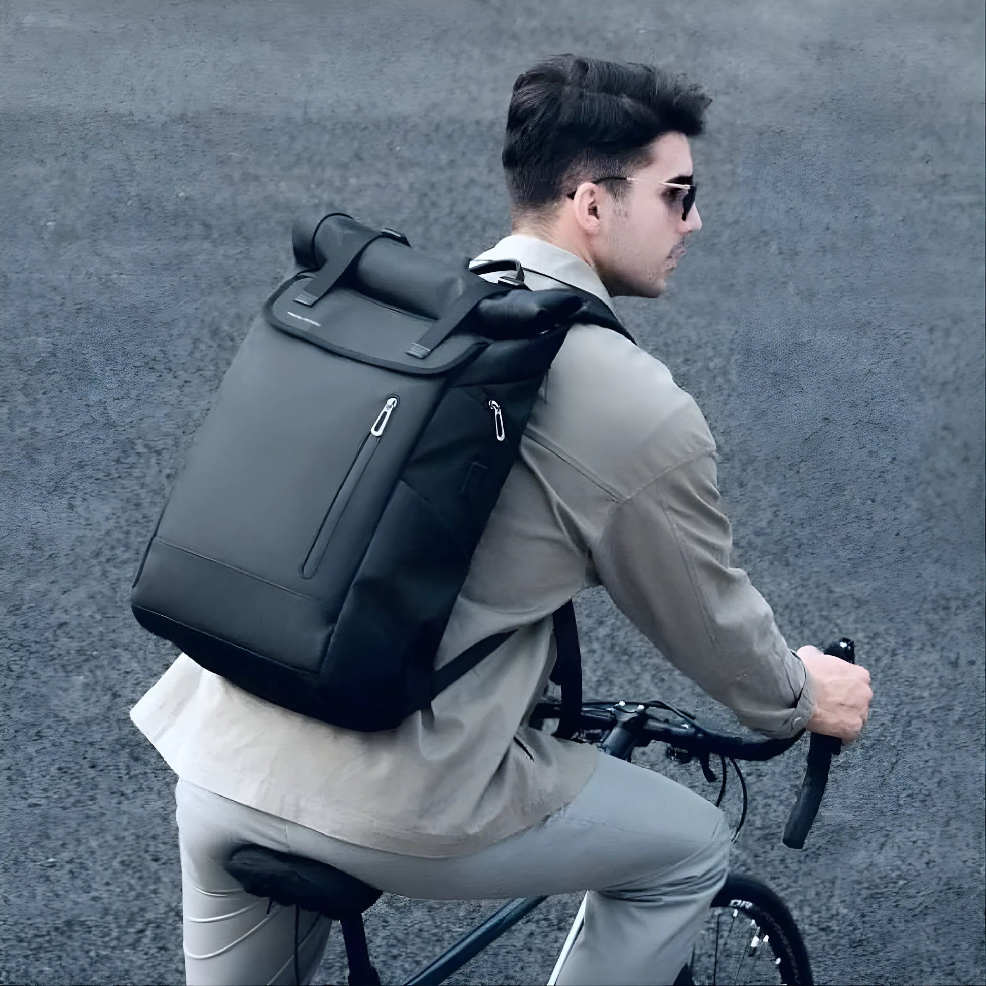 Backper Andros Waterproof Oxford Backpack — side detail