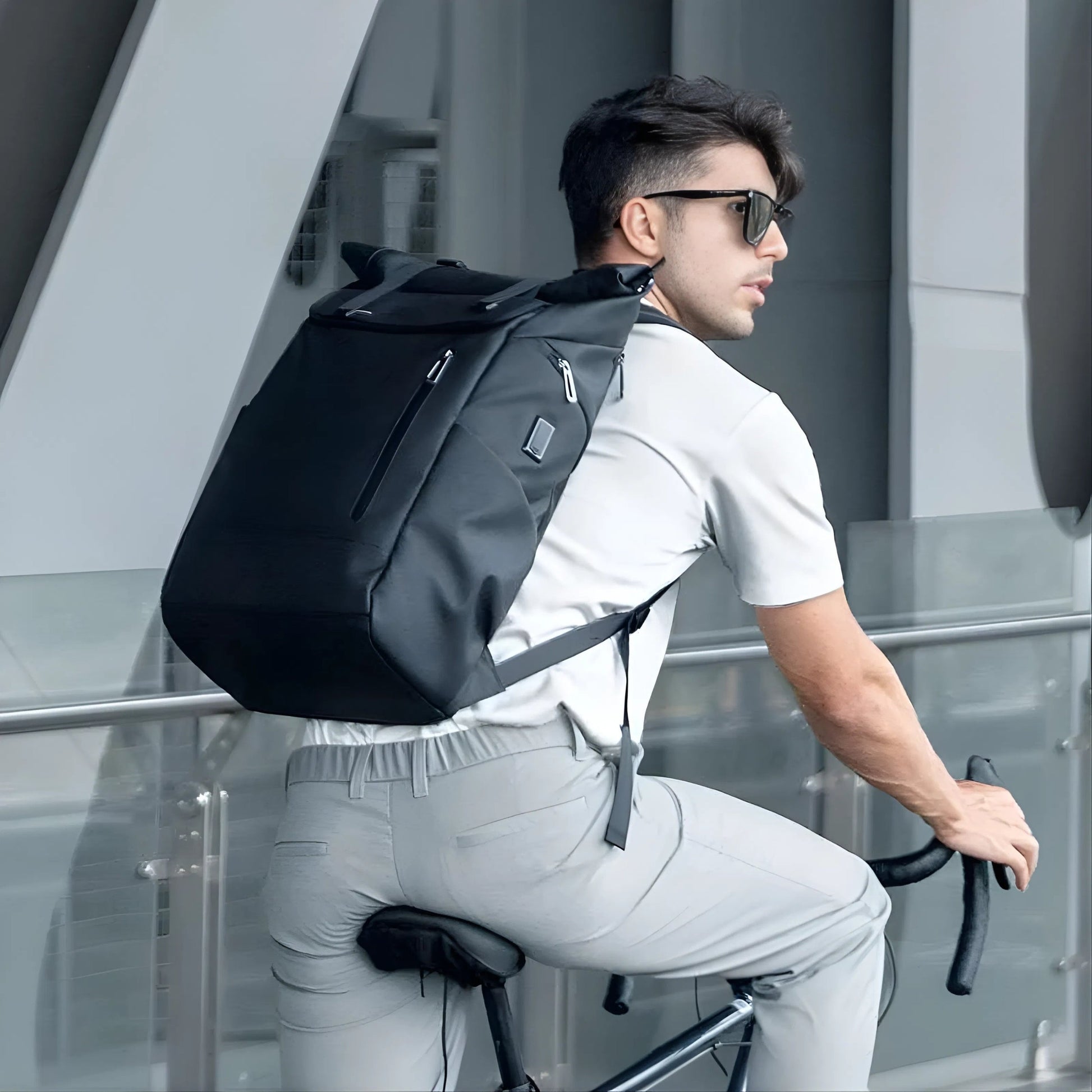 Backper Andros Waterproof Oxford Backpack — interior compartment