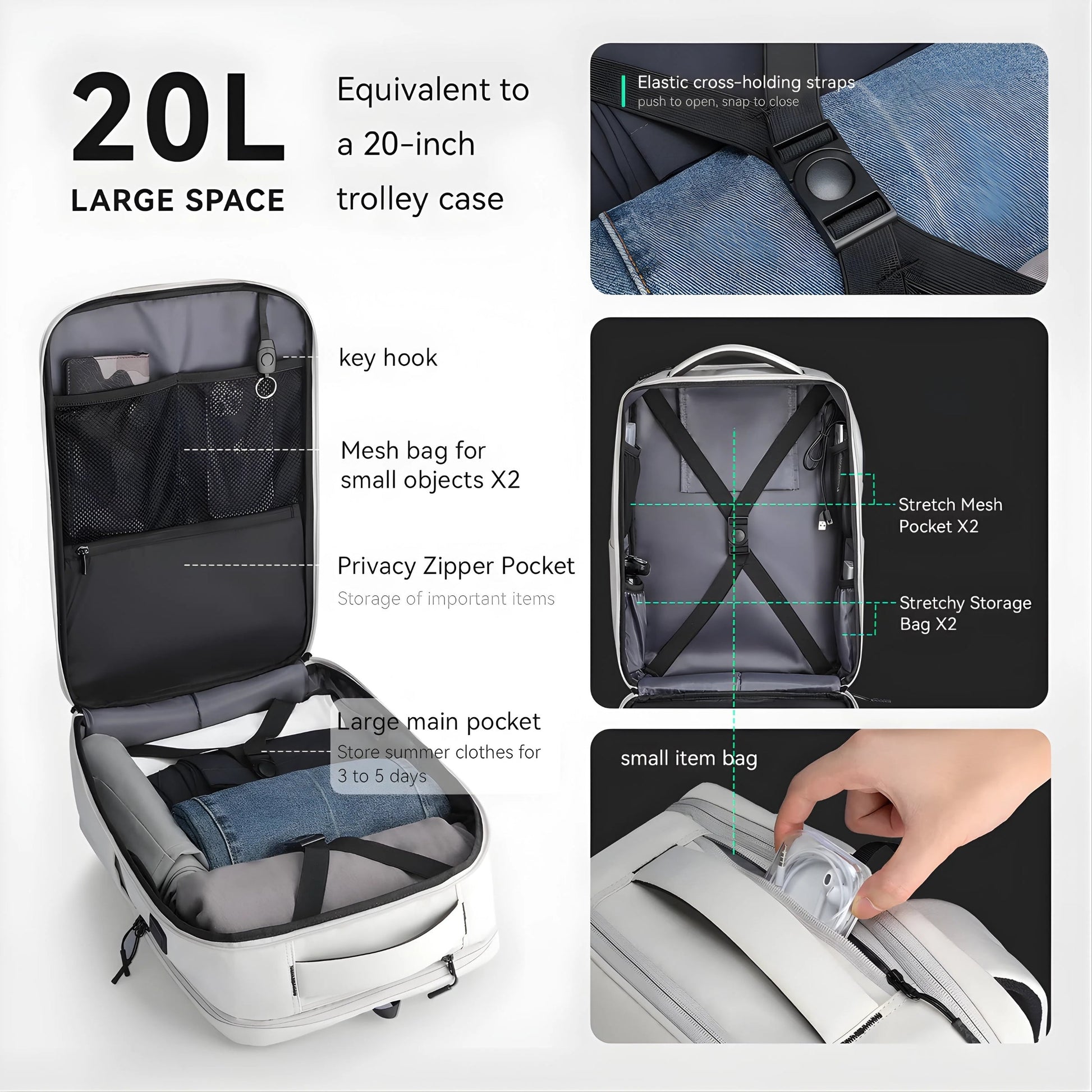 Backper Vulpecula Anti-Theft Oxford Backpack — color option