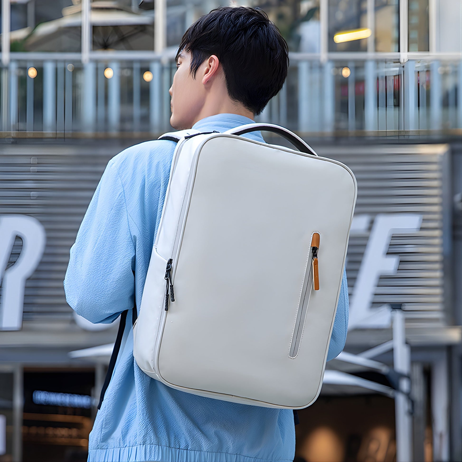 Backper Vulpecula Anti-Theft Oxford Backpack — side detail