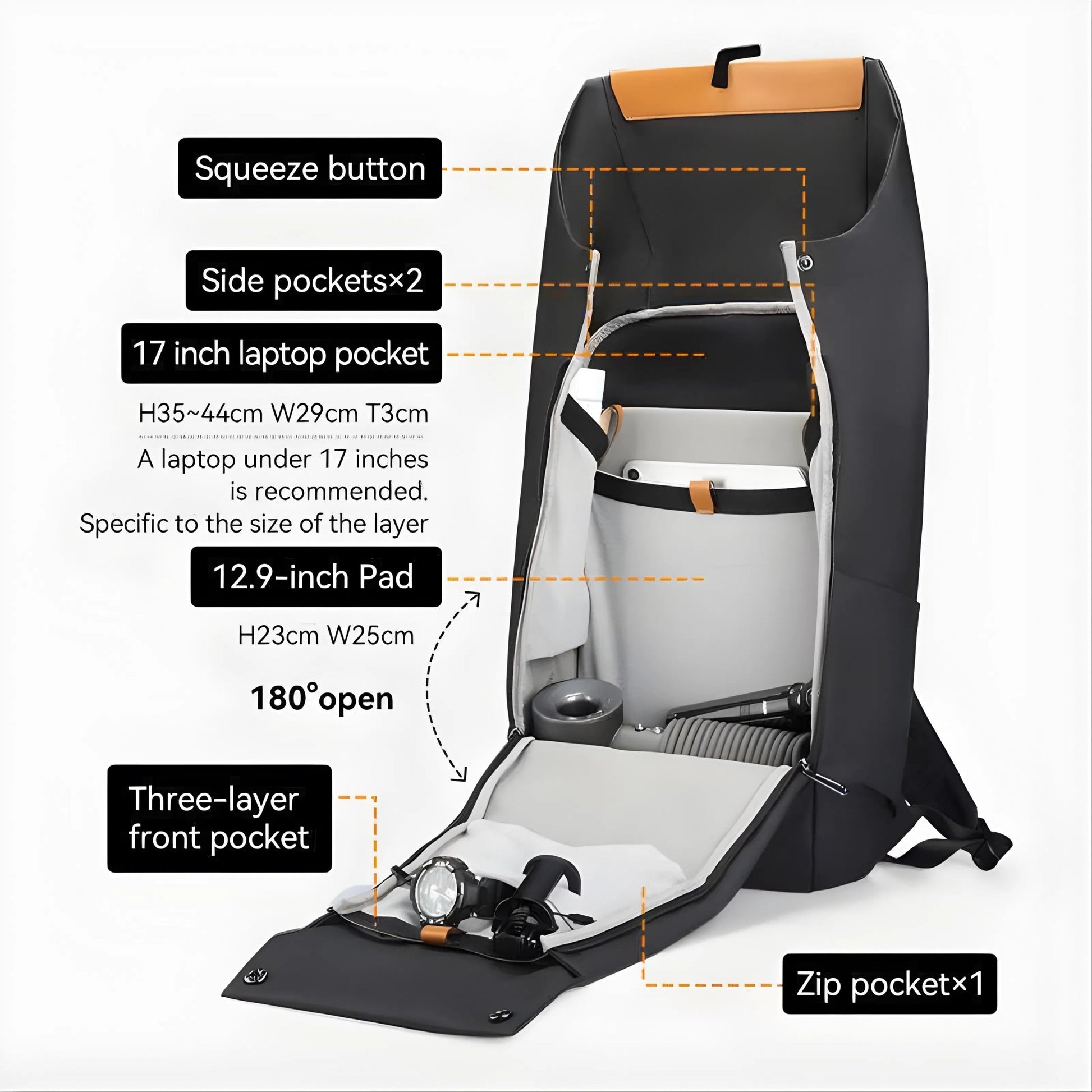 Backper Reticulum Waterproof Oxford Backpack — color option