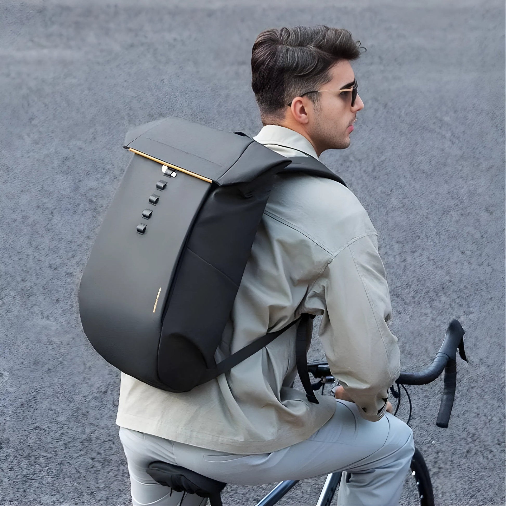 Backper Reticulum Waterproof Oxford Backpack — side detail