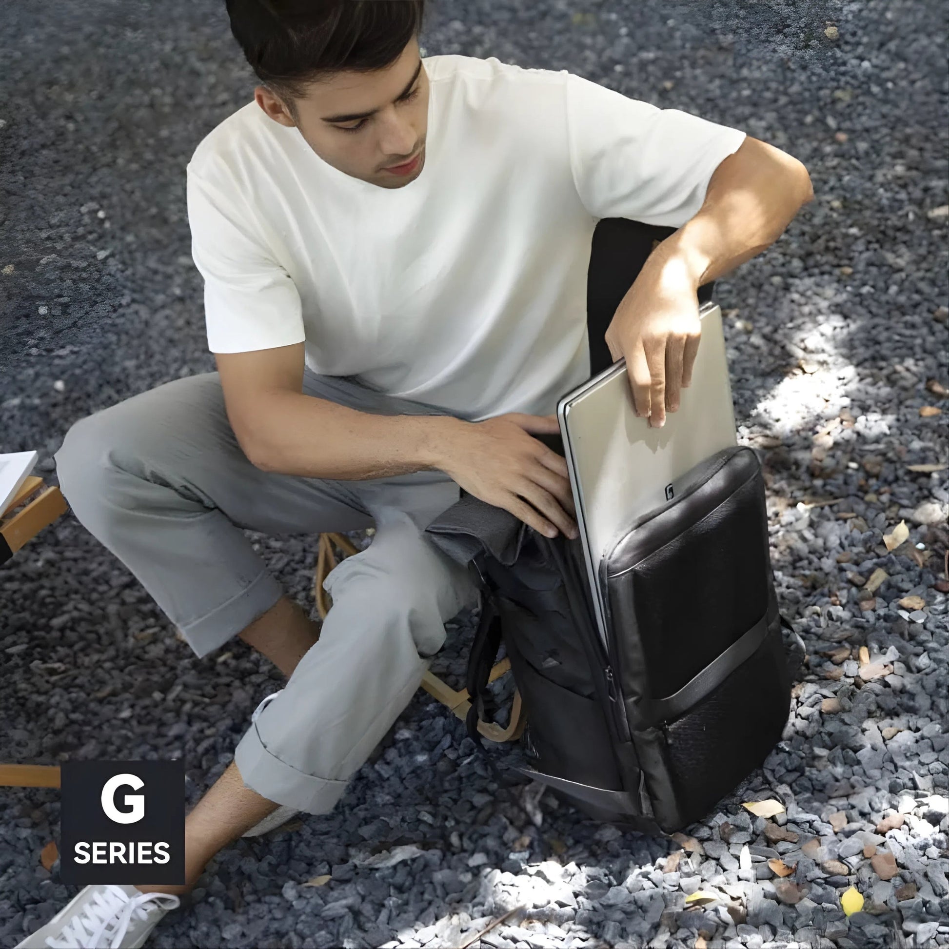 Backper Volans Travel Oxford Backpack — lifestyle shot