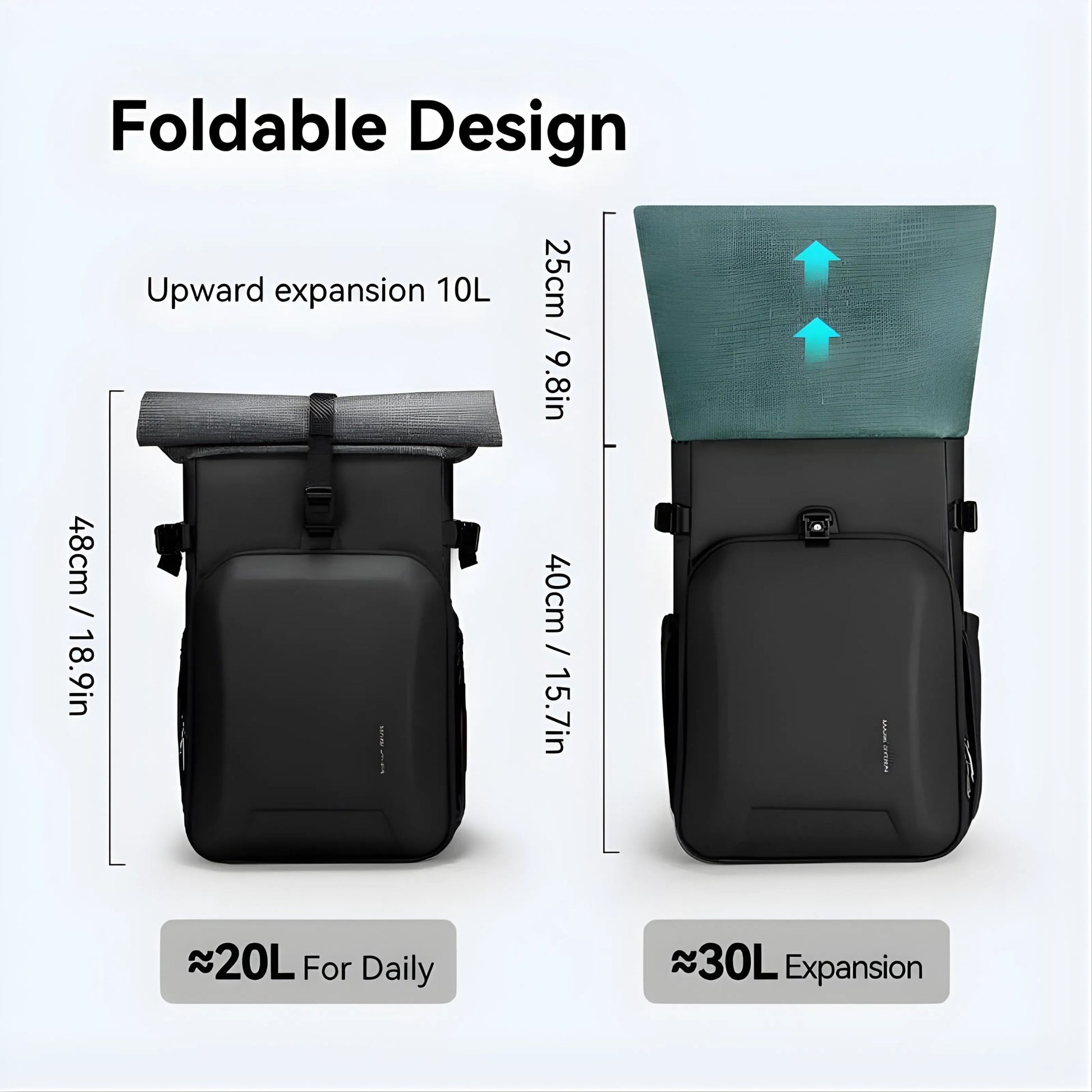 Backper Volans Travel Oxford Backpack — angled view