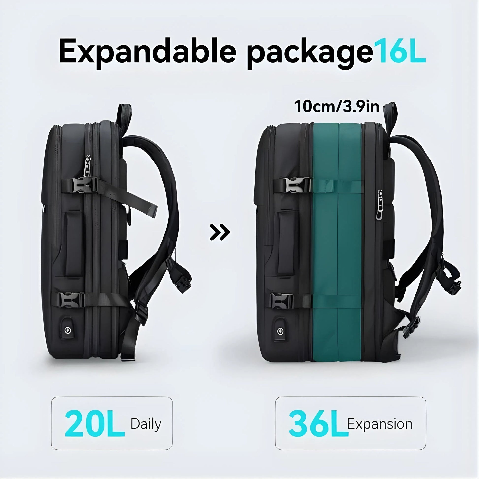 Backper Sagitta Anti-Theft Oxford Backpack — feature detail