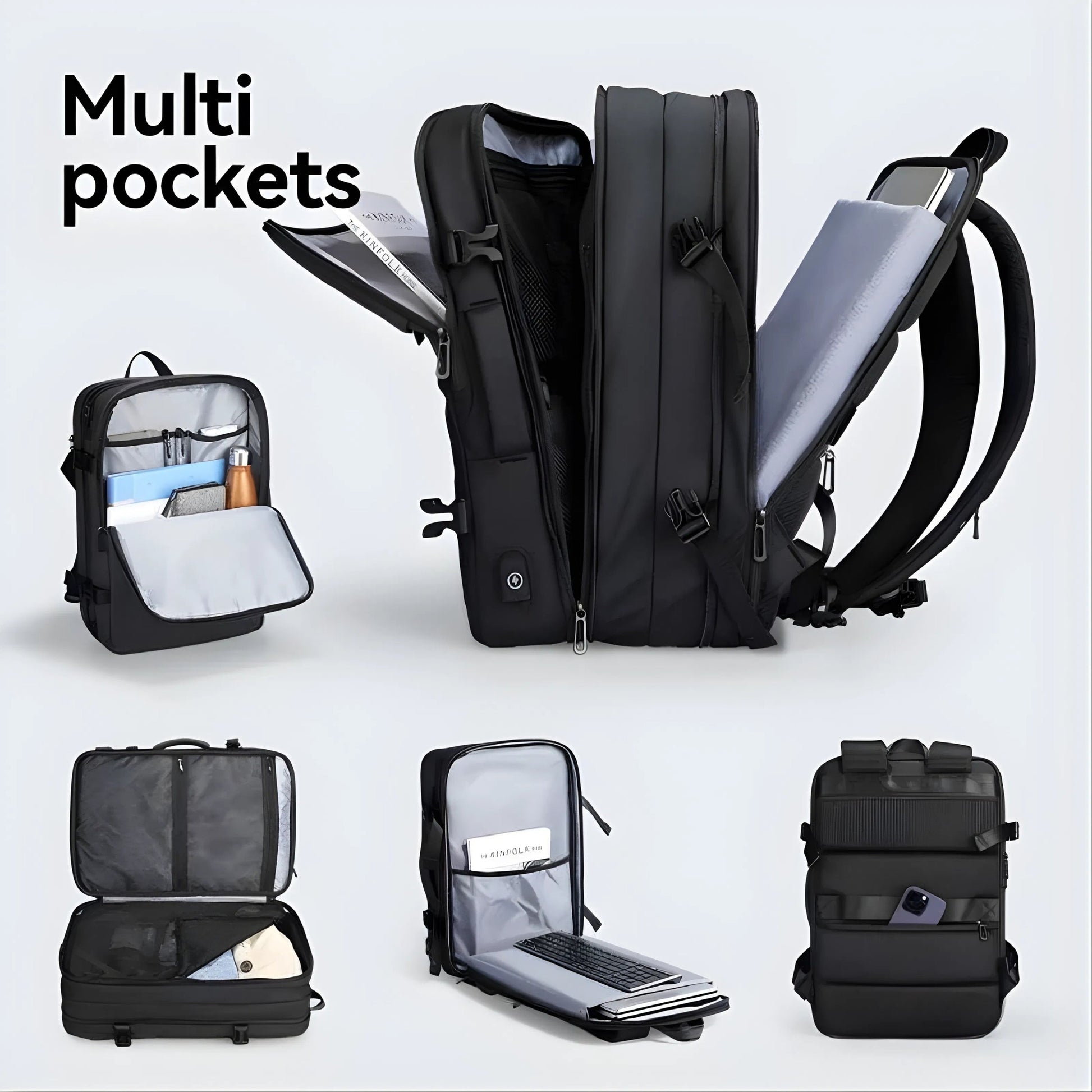 Backper Sagitta Anti-Theft Oxford Backpack — angled view