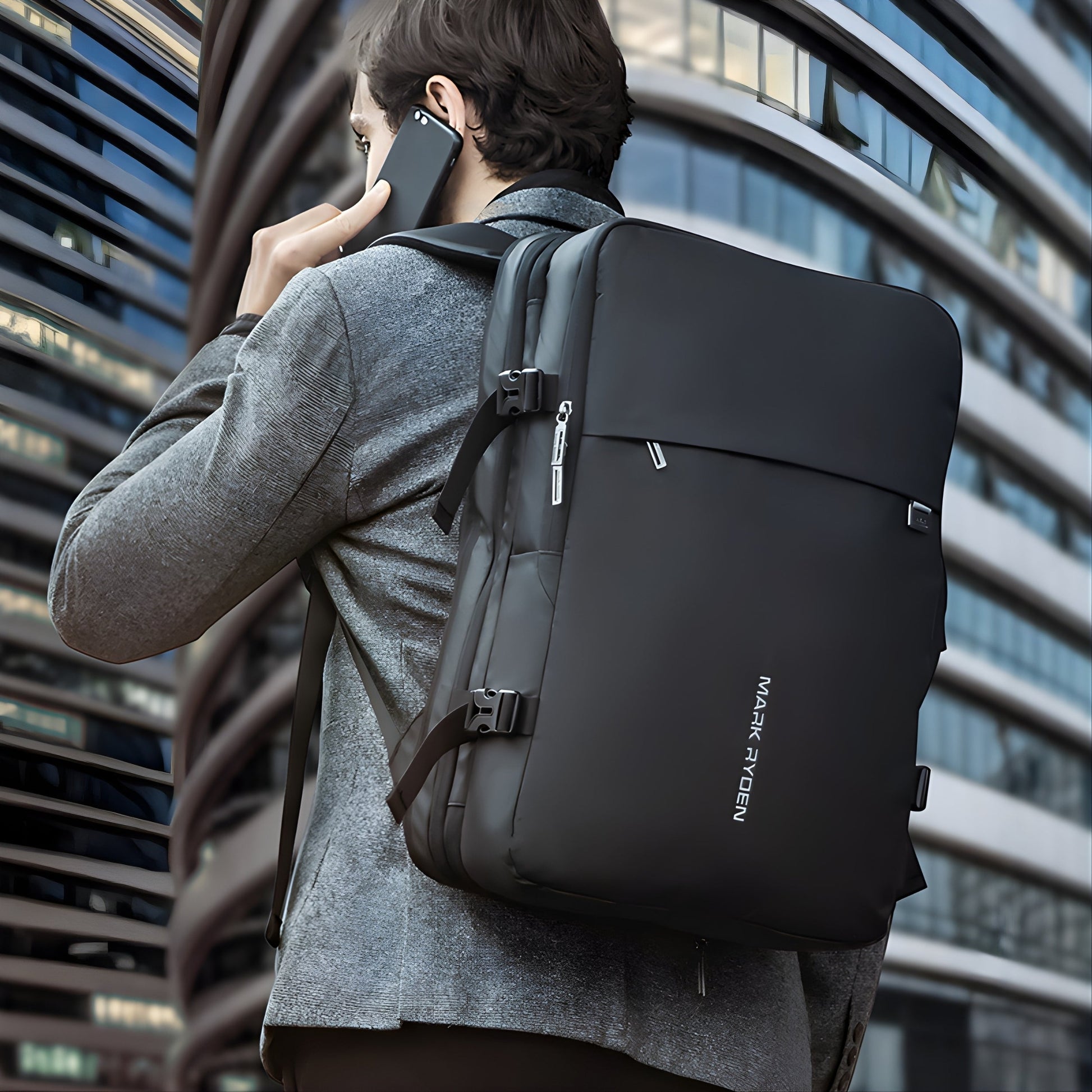 Backper Sagitta Anti-Theft Oxford Backpack — size reference