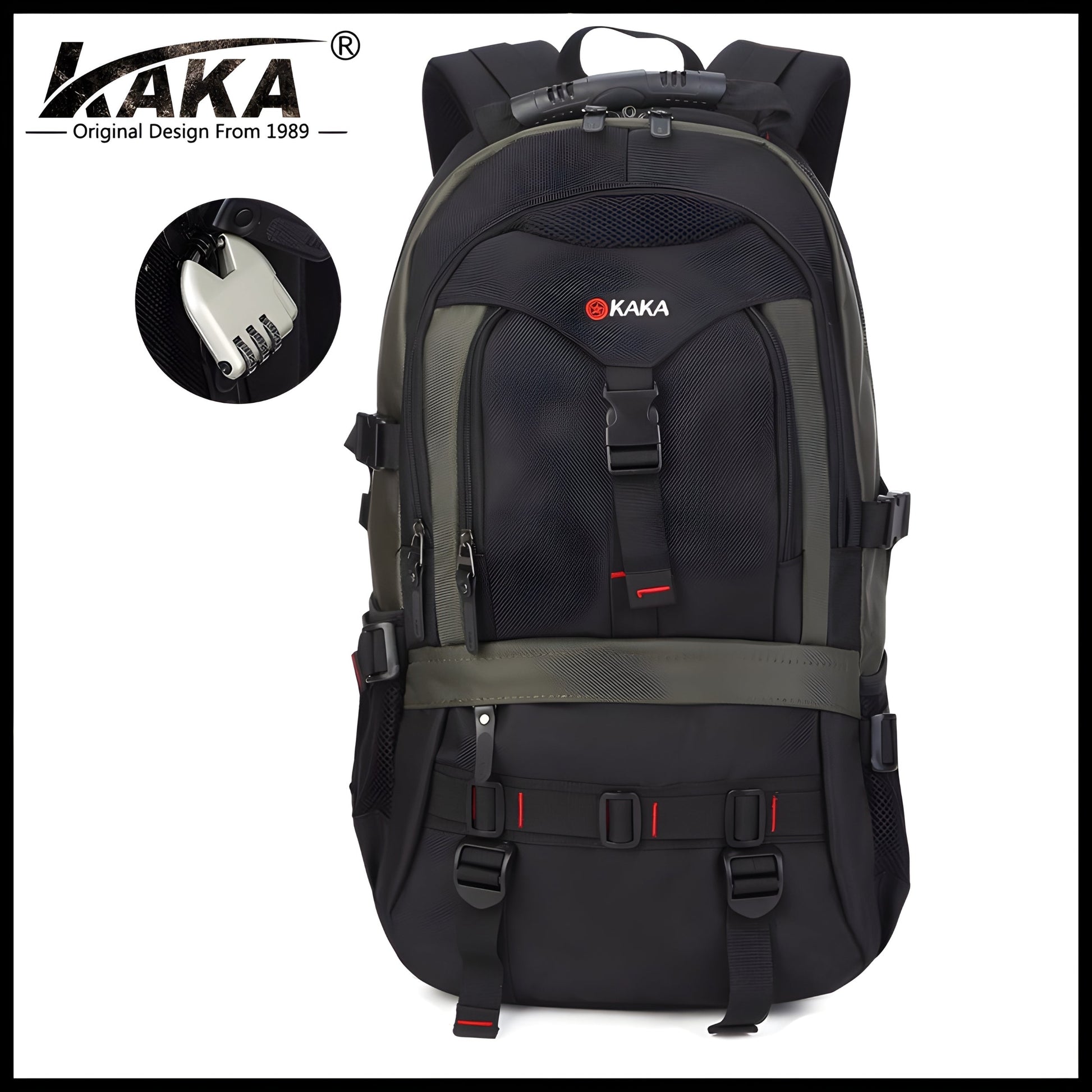 Backper Taurus Anti-Theft Polyester Backpack — back panel