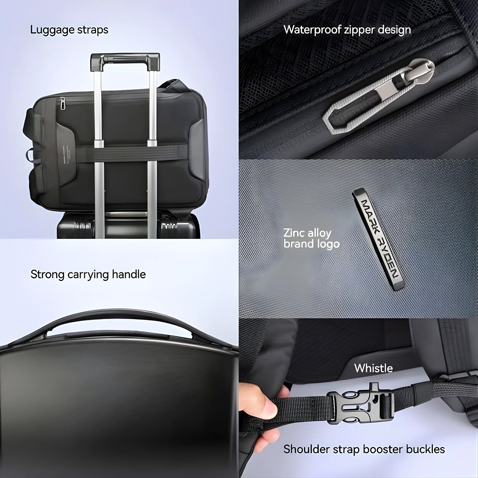 Backper Ophiuchus Anti-Theft Oxford Backpack — angled view