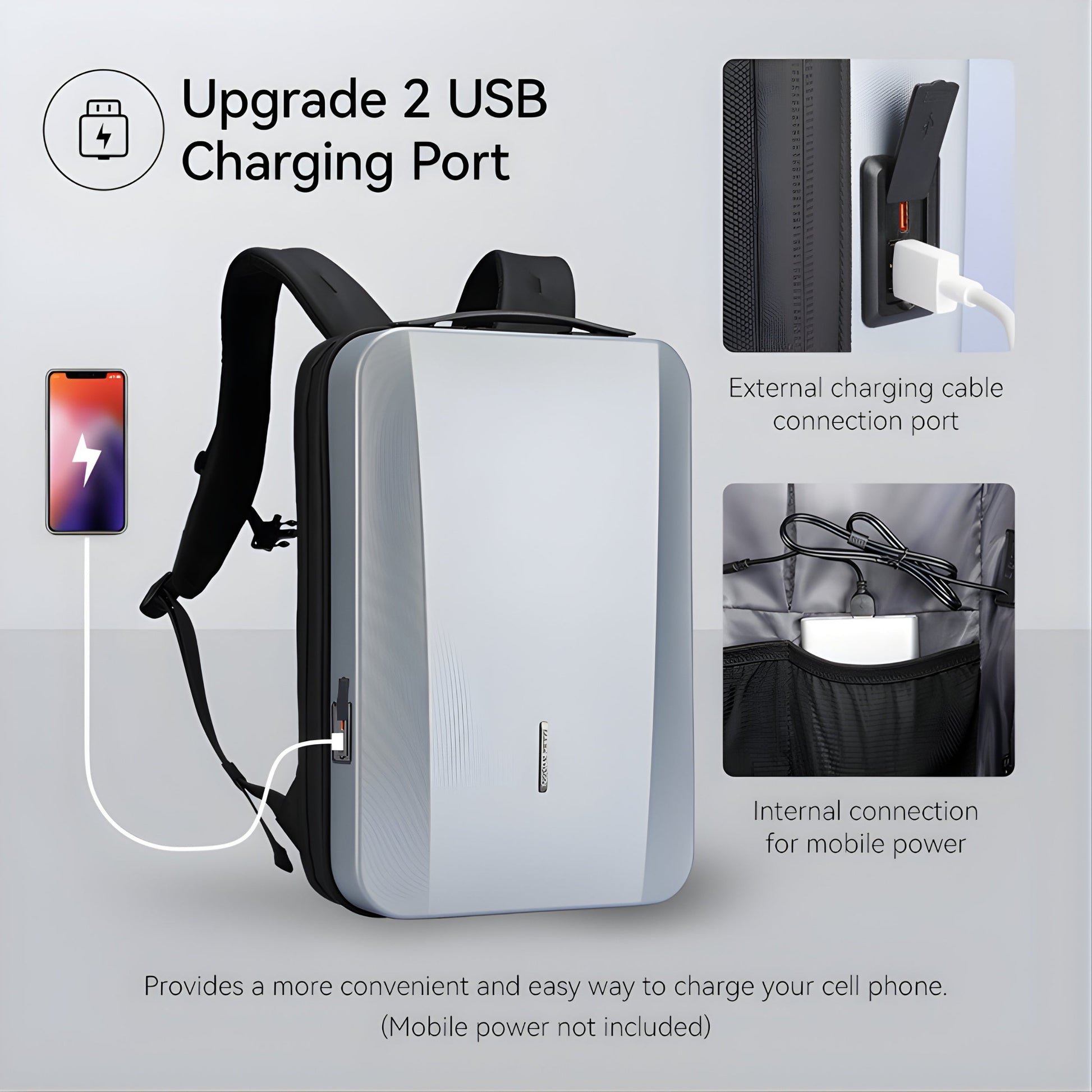 Backper Ophiuchus Anti-Theft Oxford Backpack — side detail