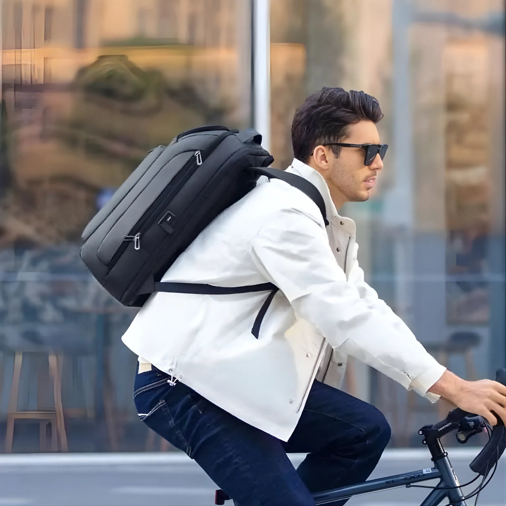 Backper Scutum Waterproof Oxford Backpack — side detail