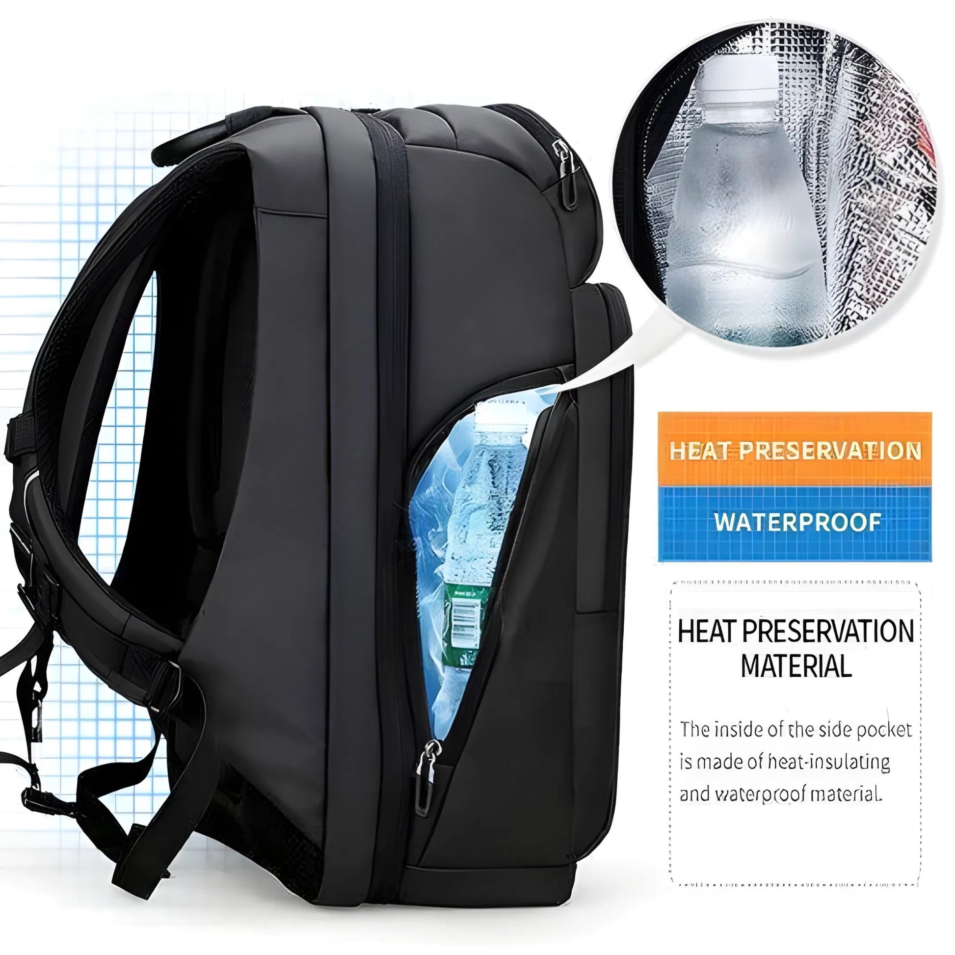 Backper Sextans Waterproof Oxford Backpack — size reference