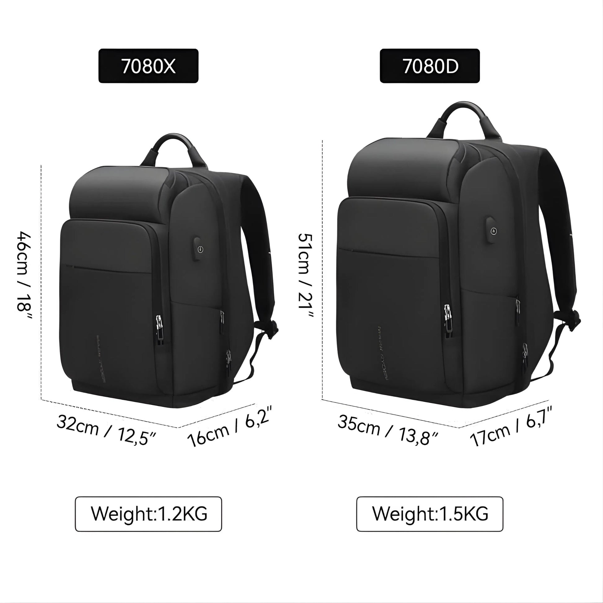 Backper Sextans Waterproof Oxford Backpack — packed view