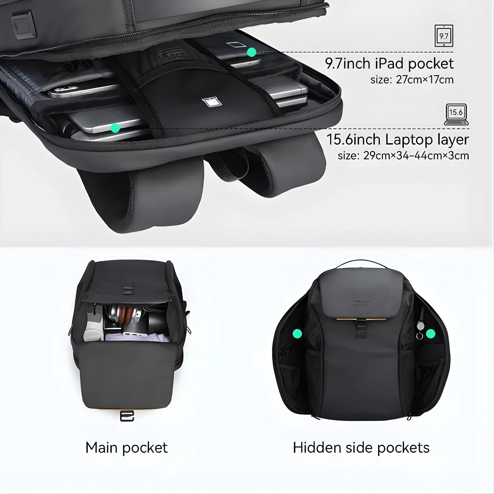 Backper Tucana Anti-Theft Oxford Backpack — feature detail