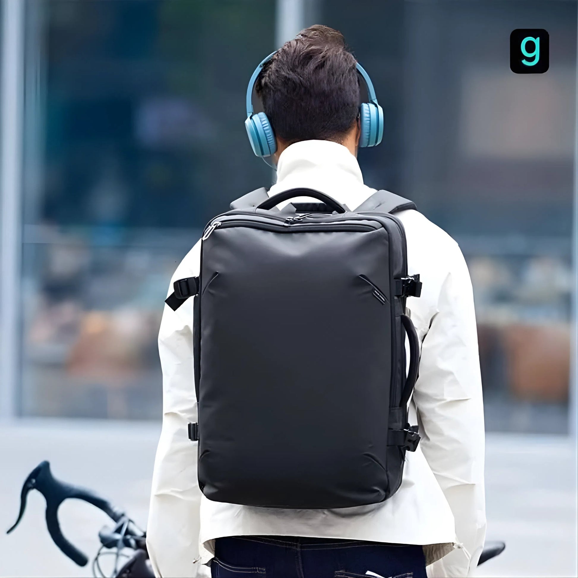 Backper Specter Anti-Theft Oxford Backpack — side detail