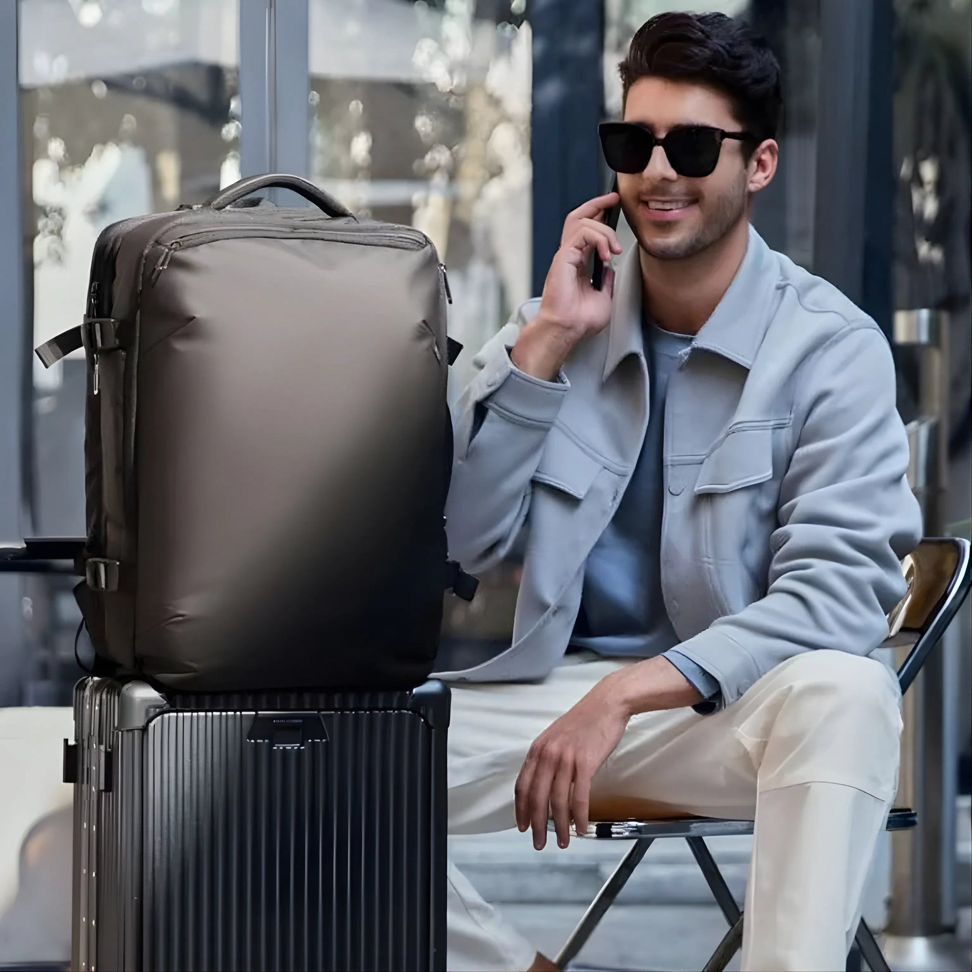 Backper Specter Anti-Theft Oxford Backpack — interior compartment