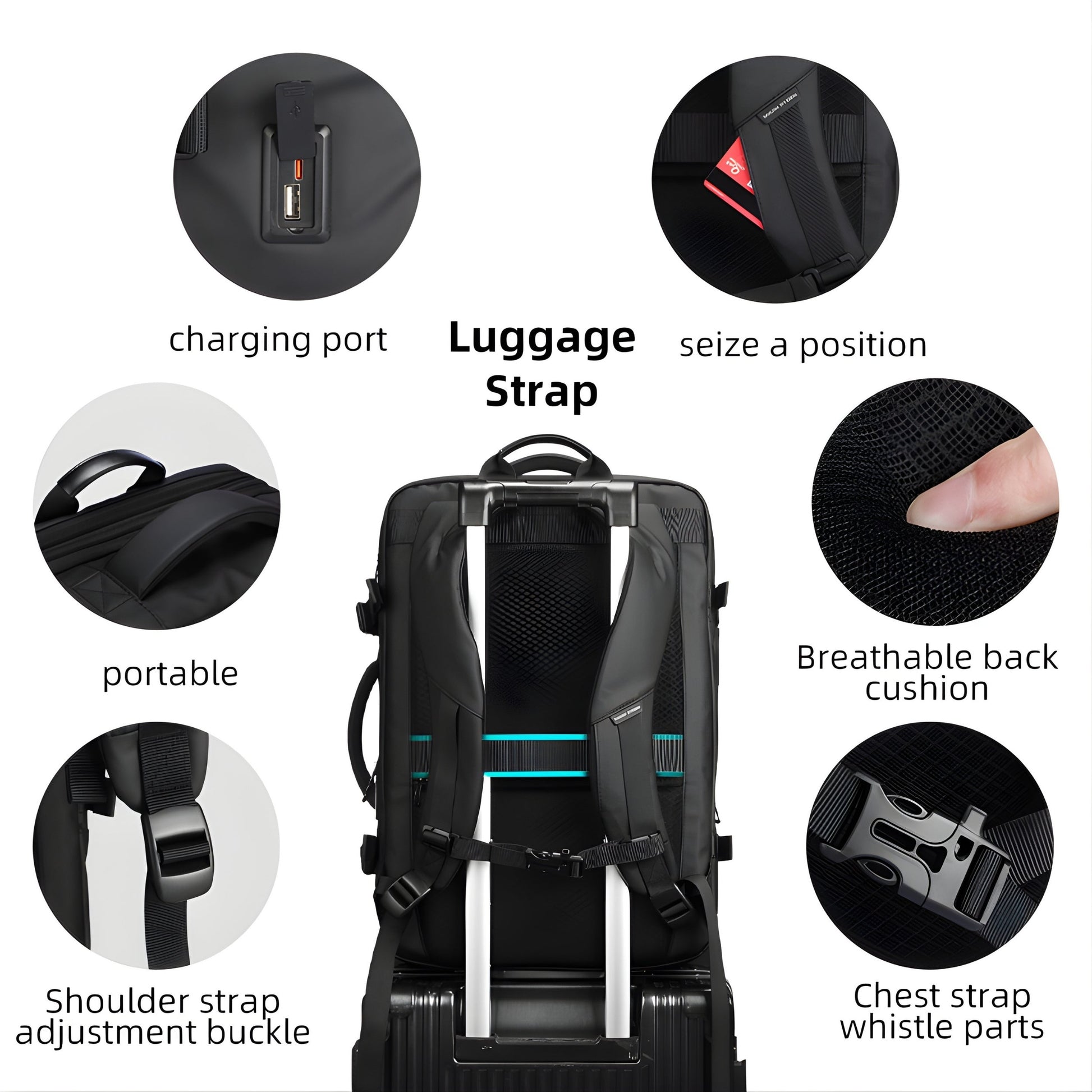 Backper Specter Anti-Theft Oxford Backpack — in use
