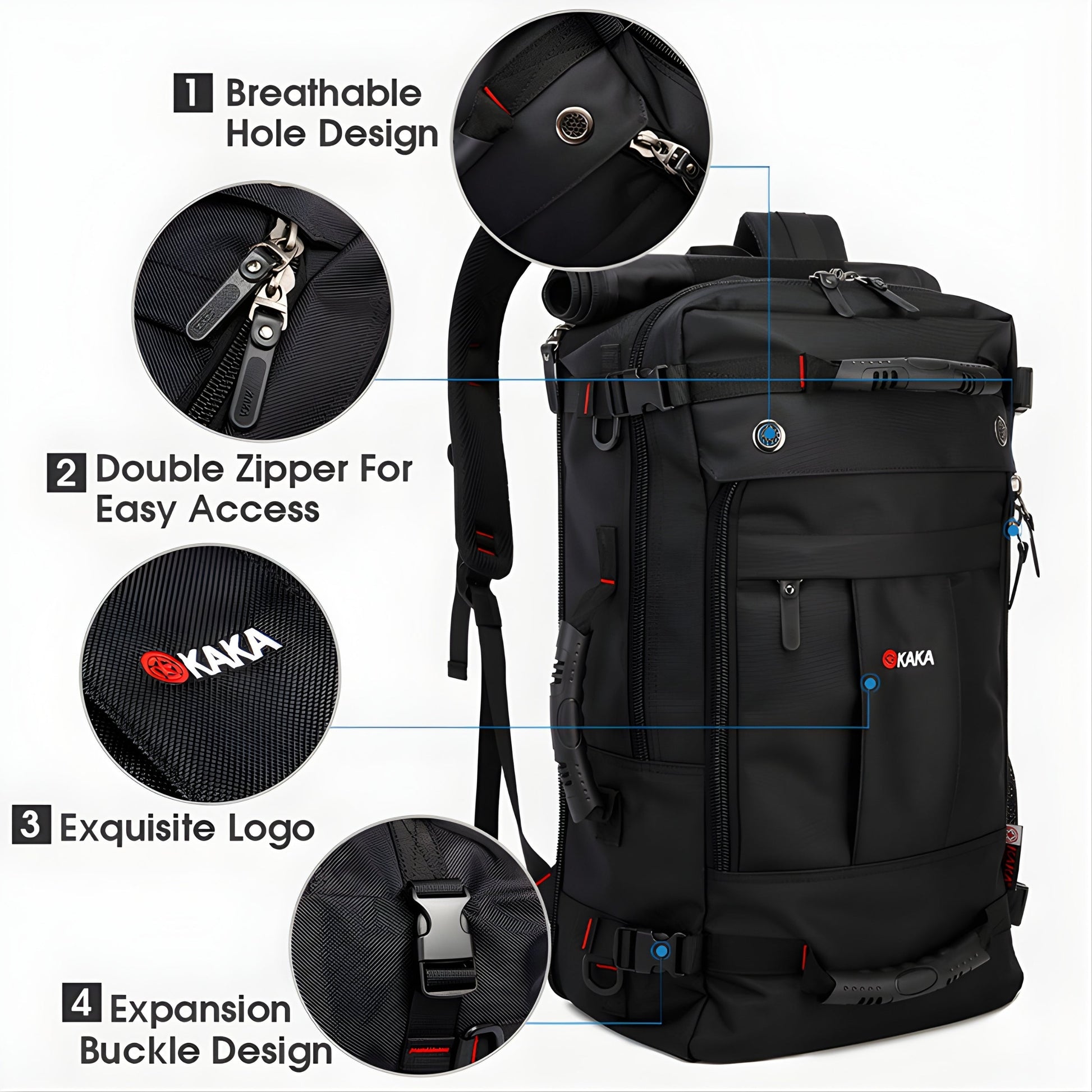 Backper Hydra Waterproof Polyester Backpack — feature detail