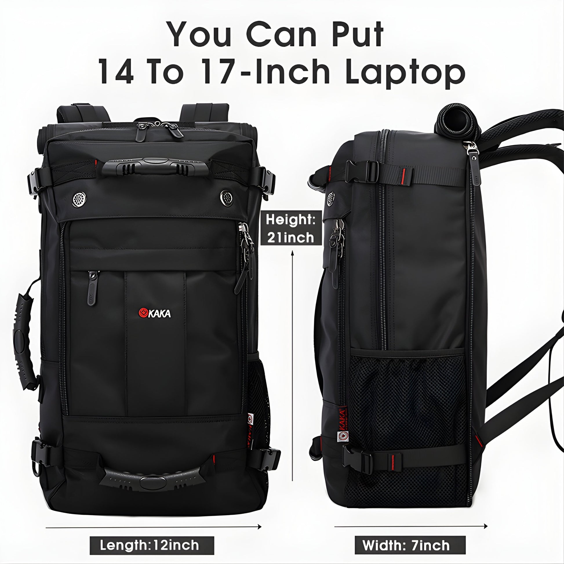 Backper Hydra Waterproof Polyester Backpack — packed view
