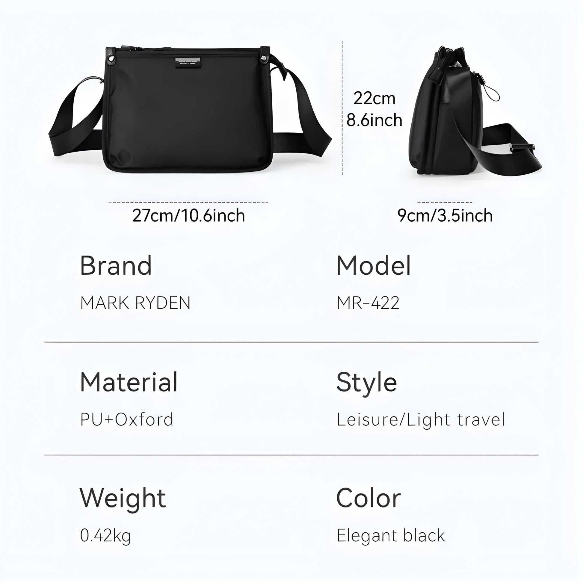 Backper Octans Travel Oxford Backpack — open view