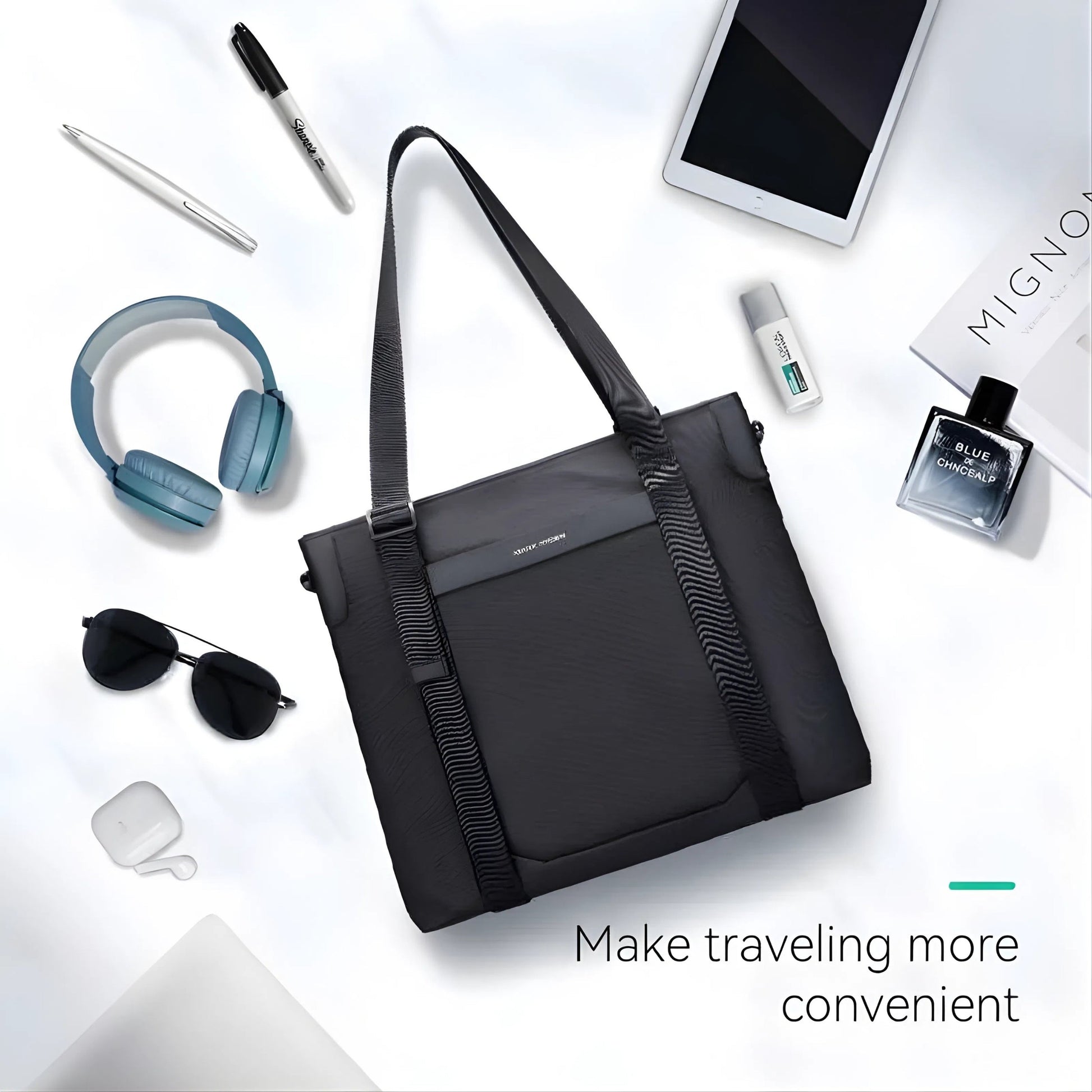 Backper Norma Travel Oxford Backpack — open view