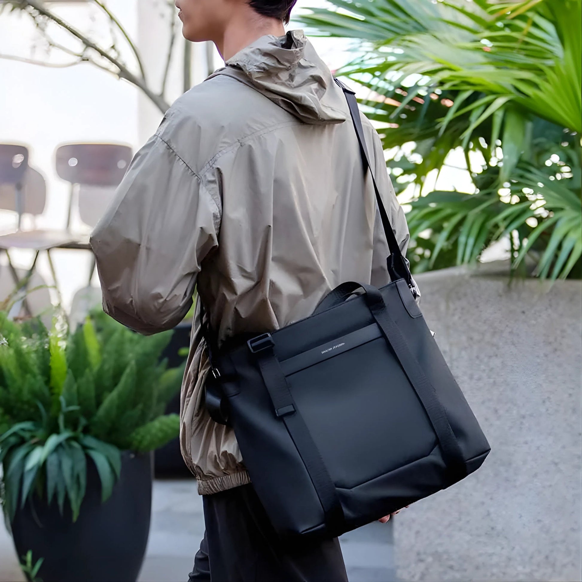 Backper Norma Travel Oxford Backpack — interior compartment