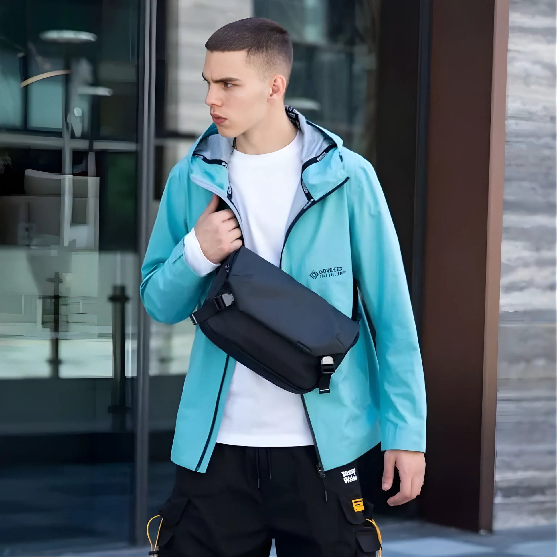 Backper Lynx Waterproof Oxford Backpack — side detail