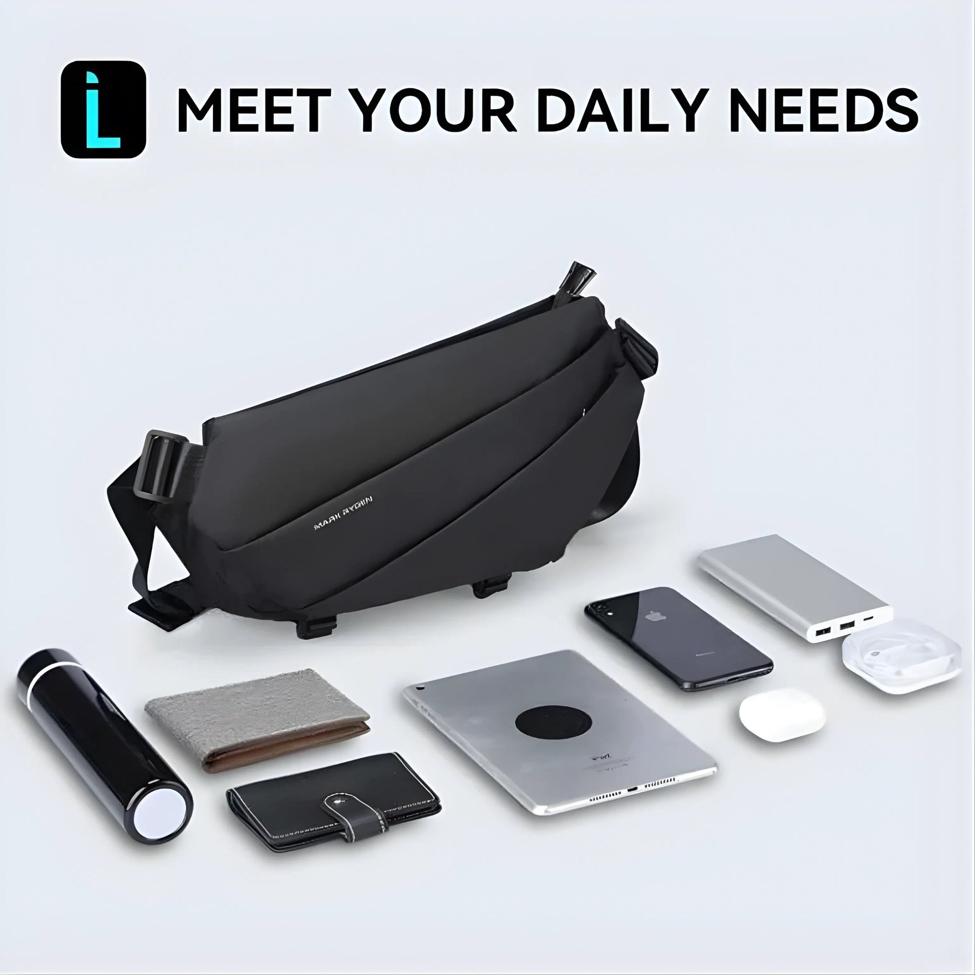 Backper Lupus Travel Oxford Backpack — interior compartment