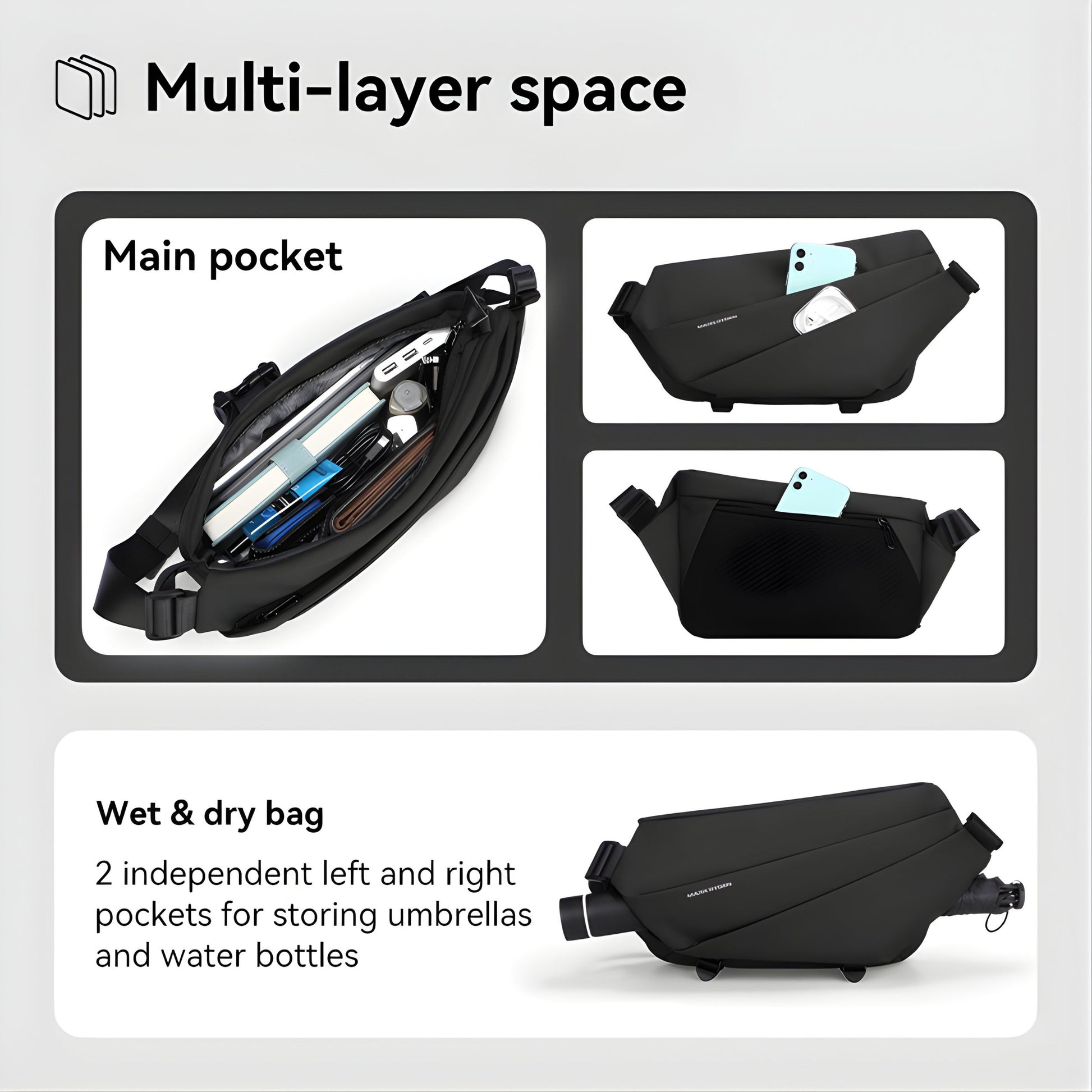 Backper Lupus Travel Oxford Backpack — feature detail