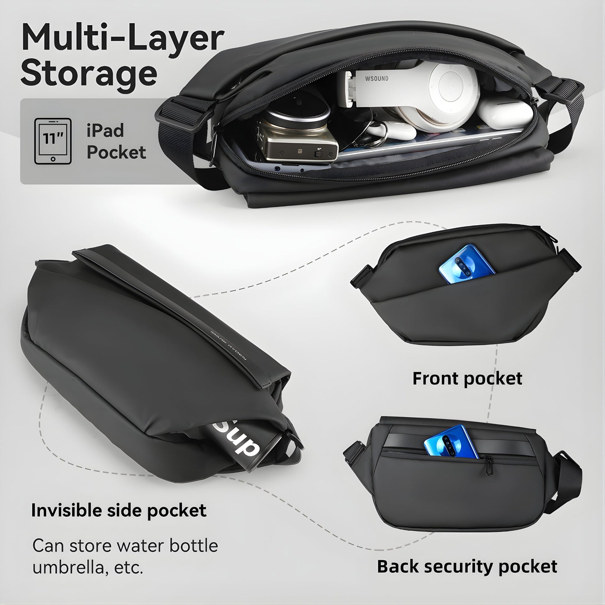 Backper Libra Waterproof Oxford Backpack — size reference