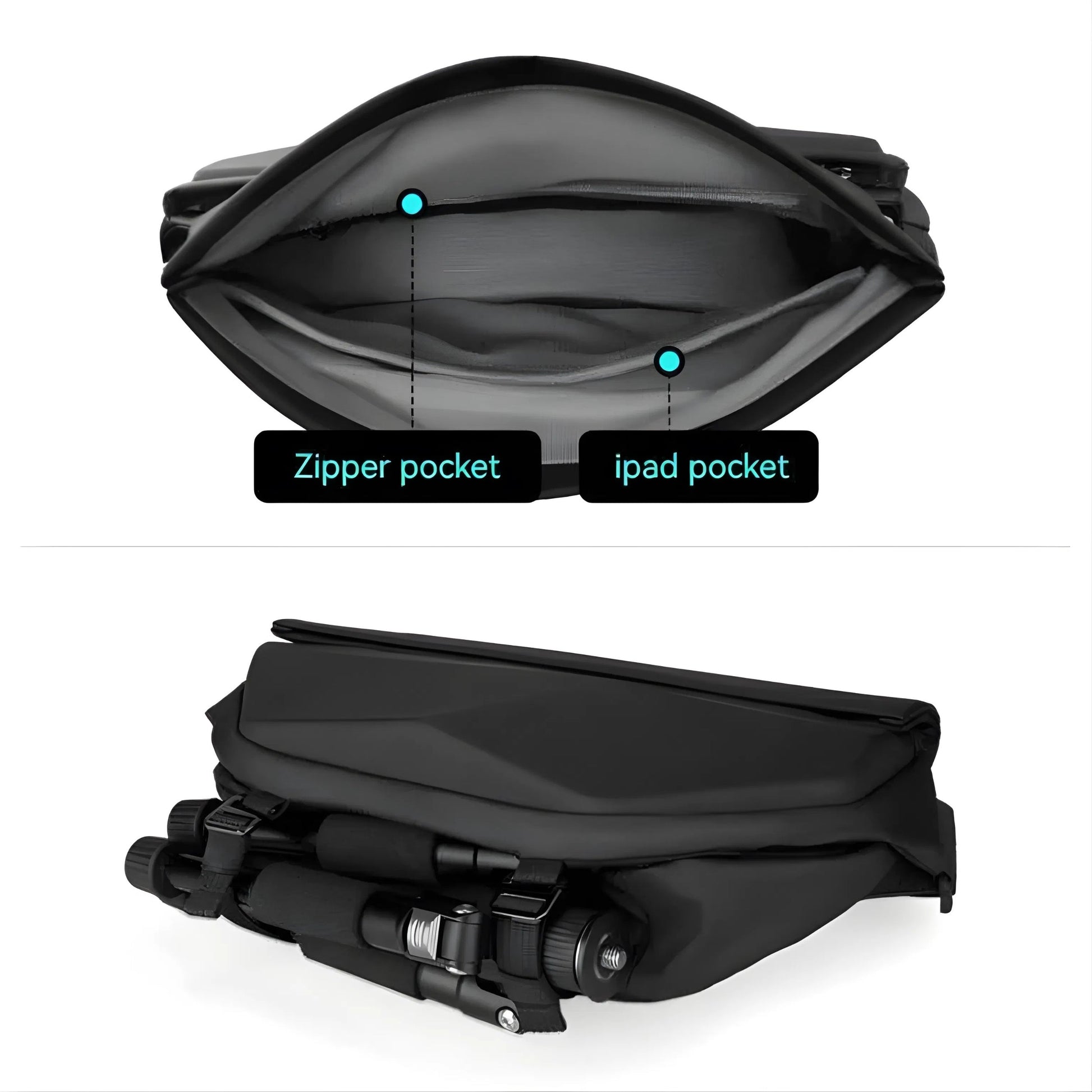 Backper Lacerta Waterproof Oxford Sling Bag — packed view