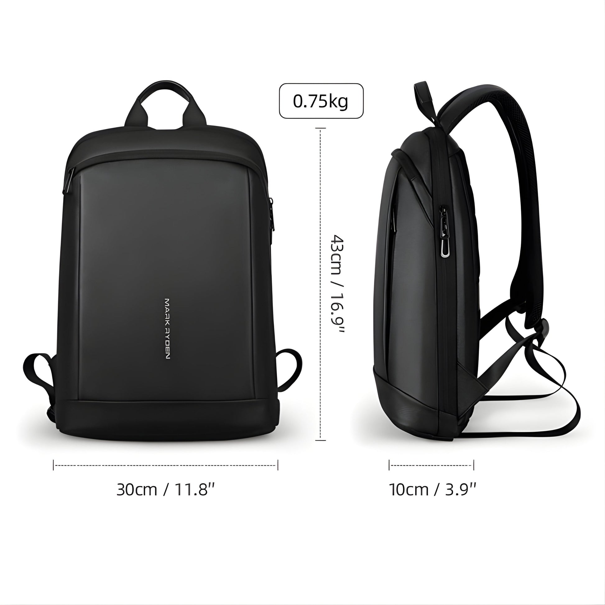 Backper Indus Anti-Theft Oxford Backpack — side detail