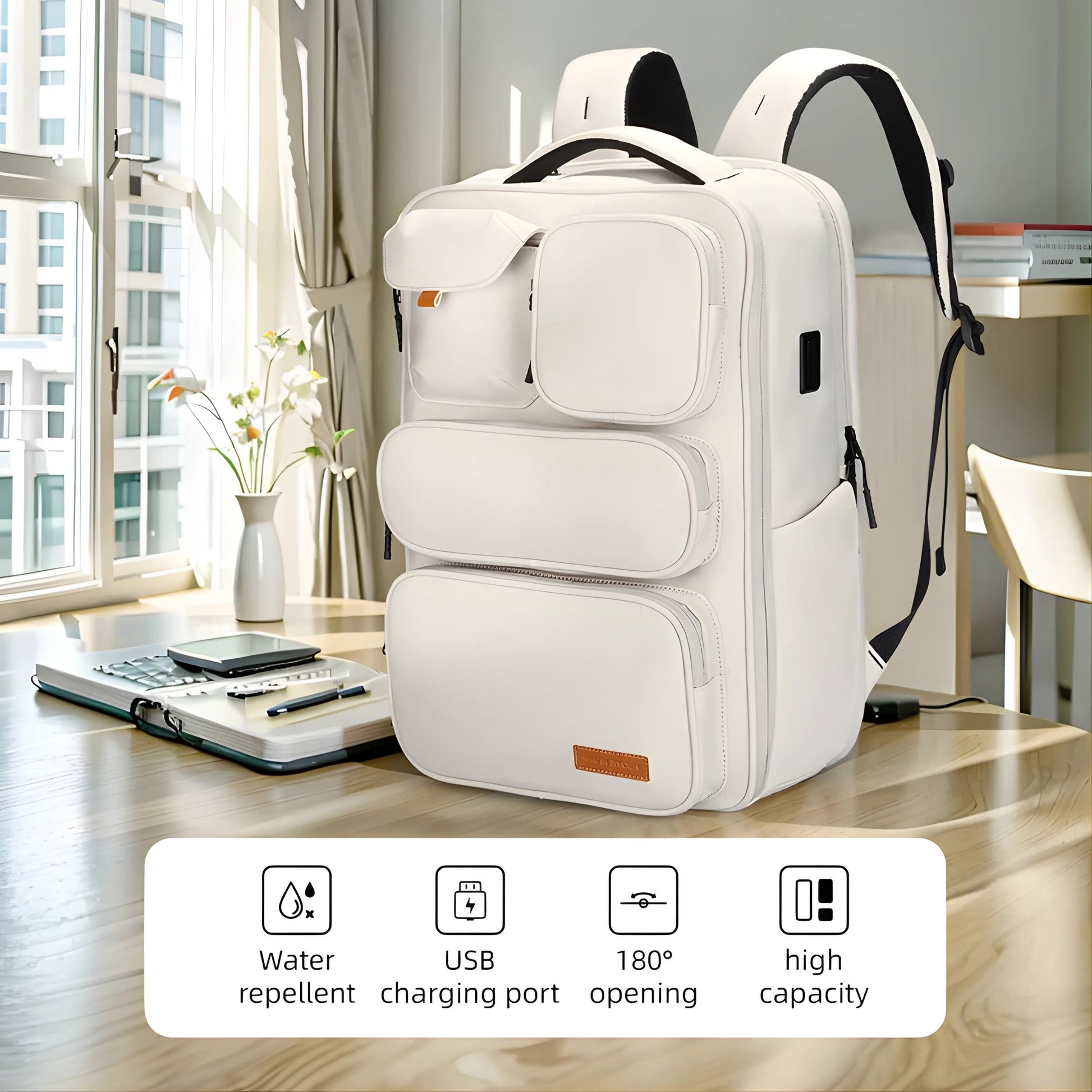 Backper Pisces Travel Oxford Backpack — interior compartment