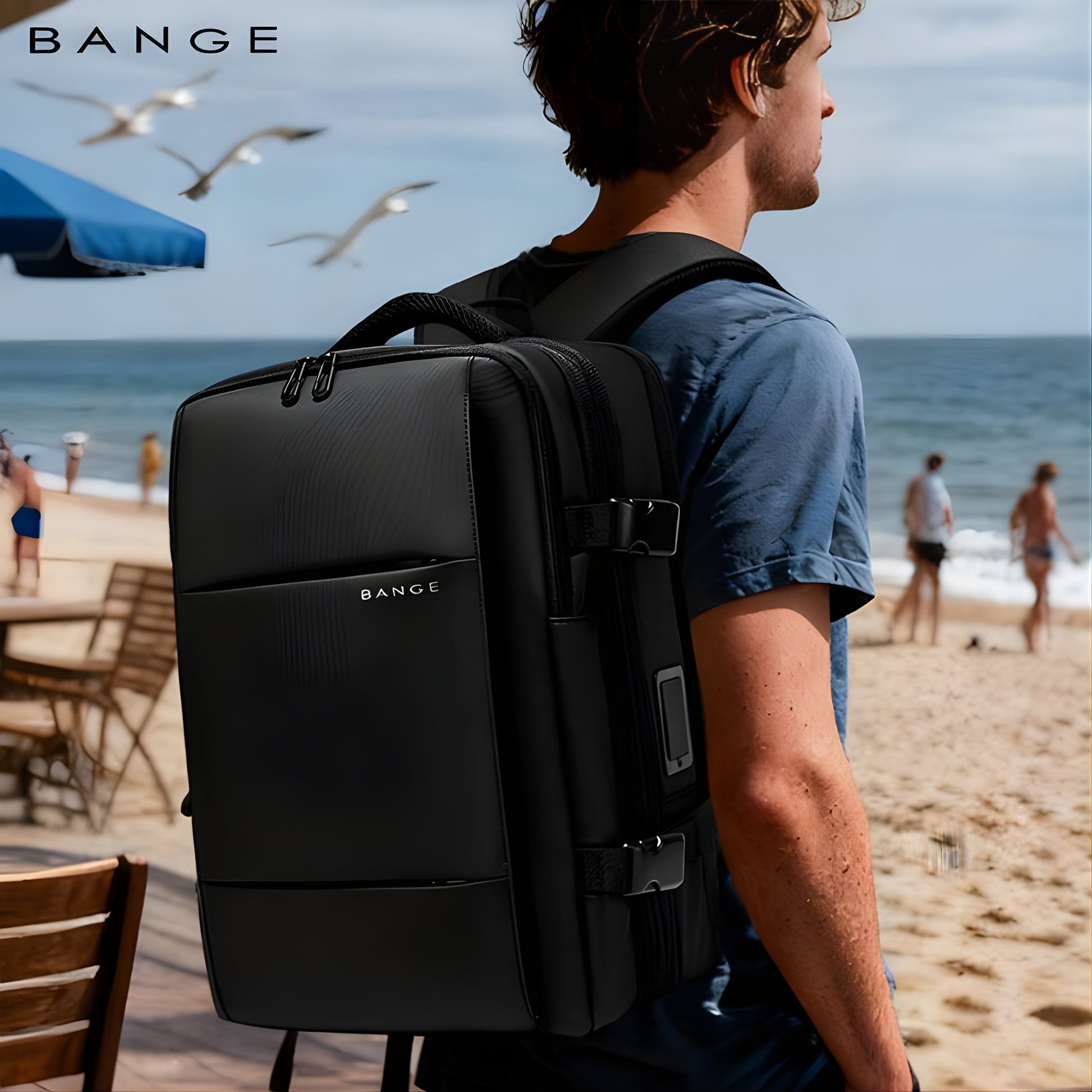 Backper Stella Expandable Polyester Backpack — bottom view