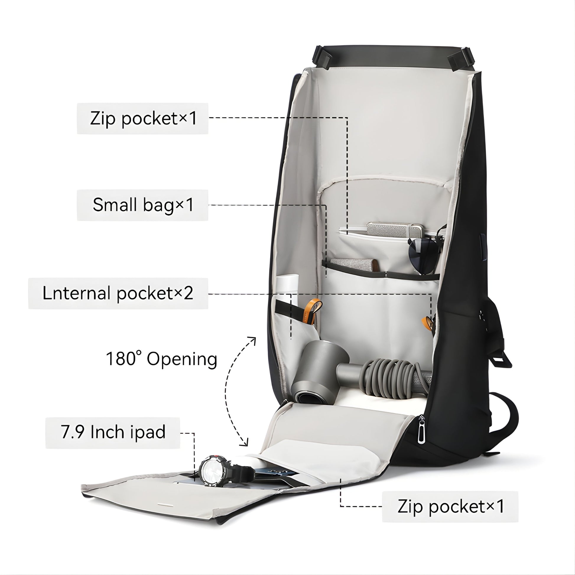 Backper Mesa Travel Oxford Backpack — feature detail