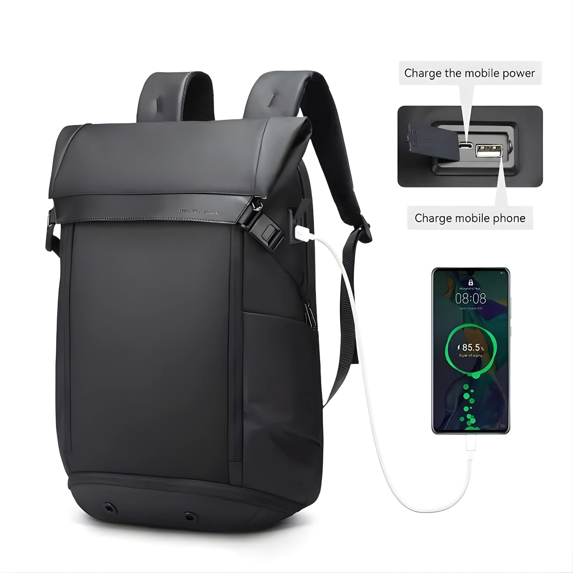 Backper Mesa Travel Oxford Backpack — side detail