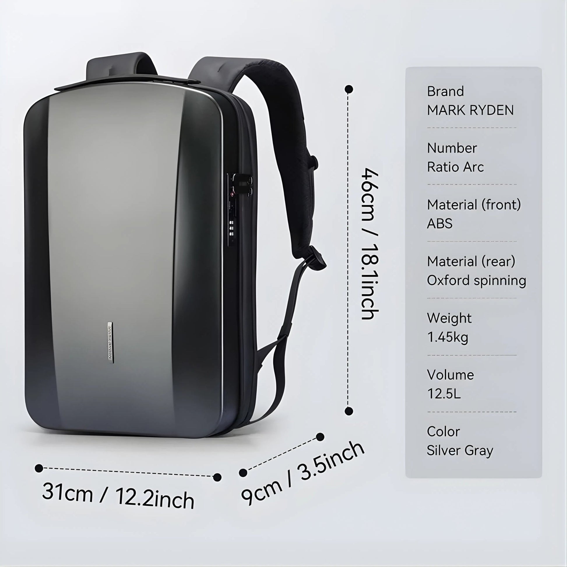 Backper Tangent Waterproof Oxford Backpack — feature detail