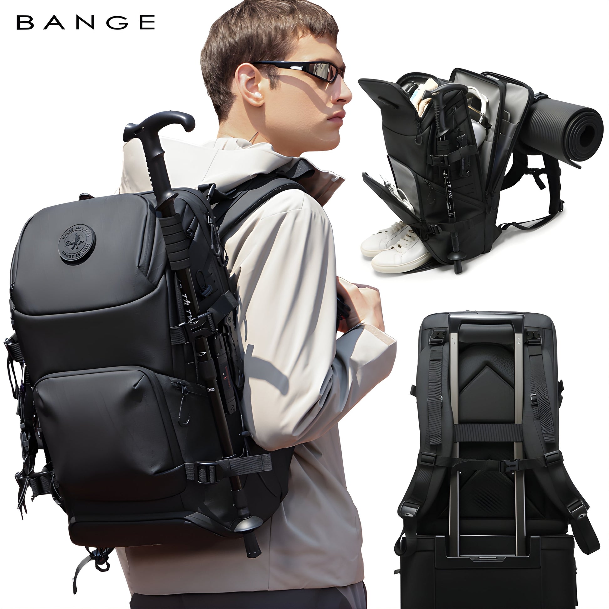 Backper Hercules Waterproof Polyester Backpack — back panel