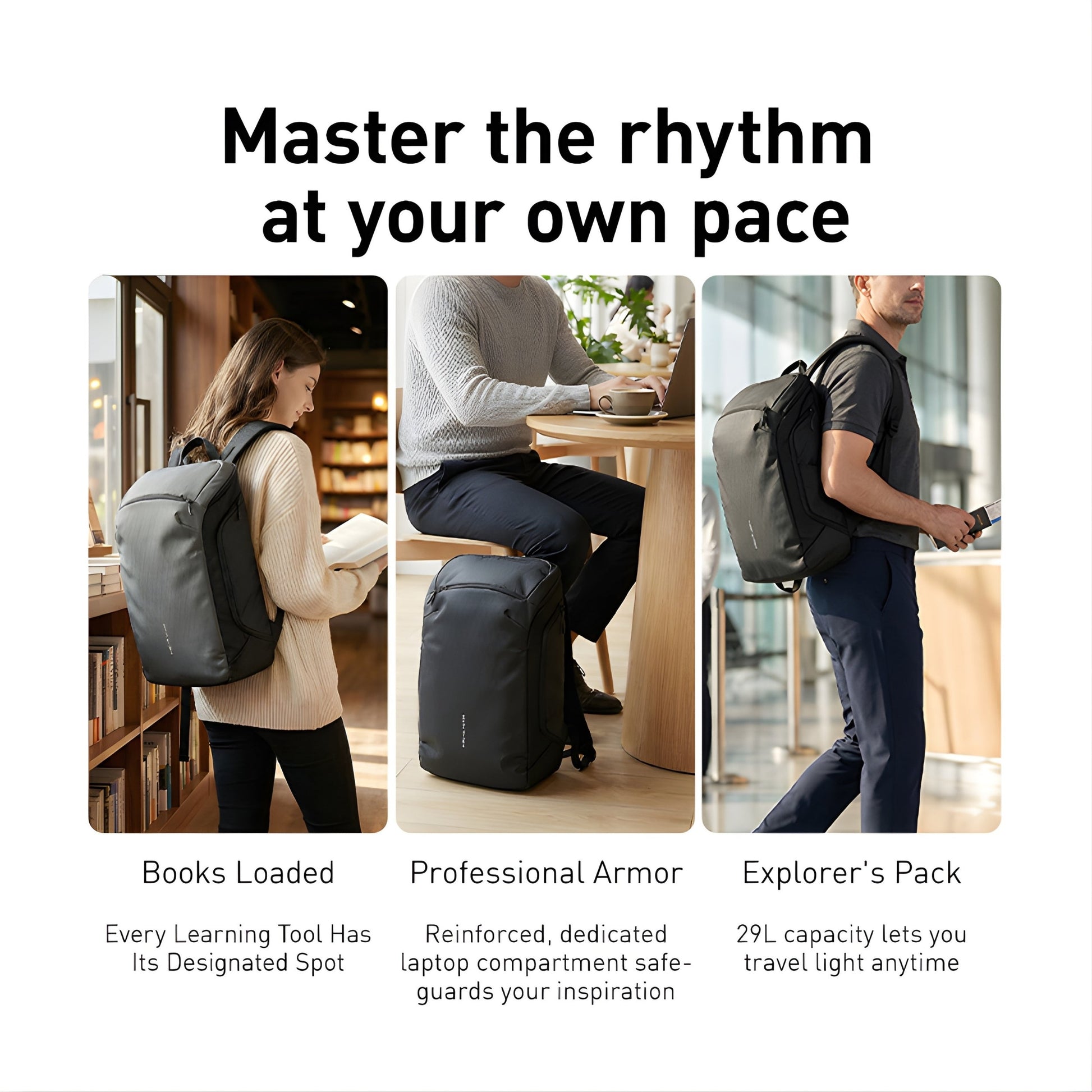 Backper Pavo Waterproof Oxford Backpack — feature detail