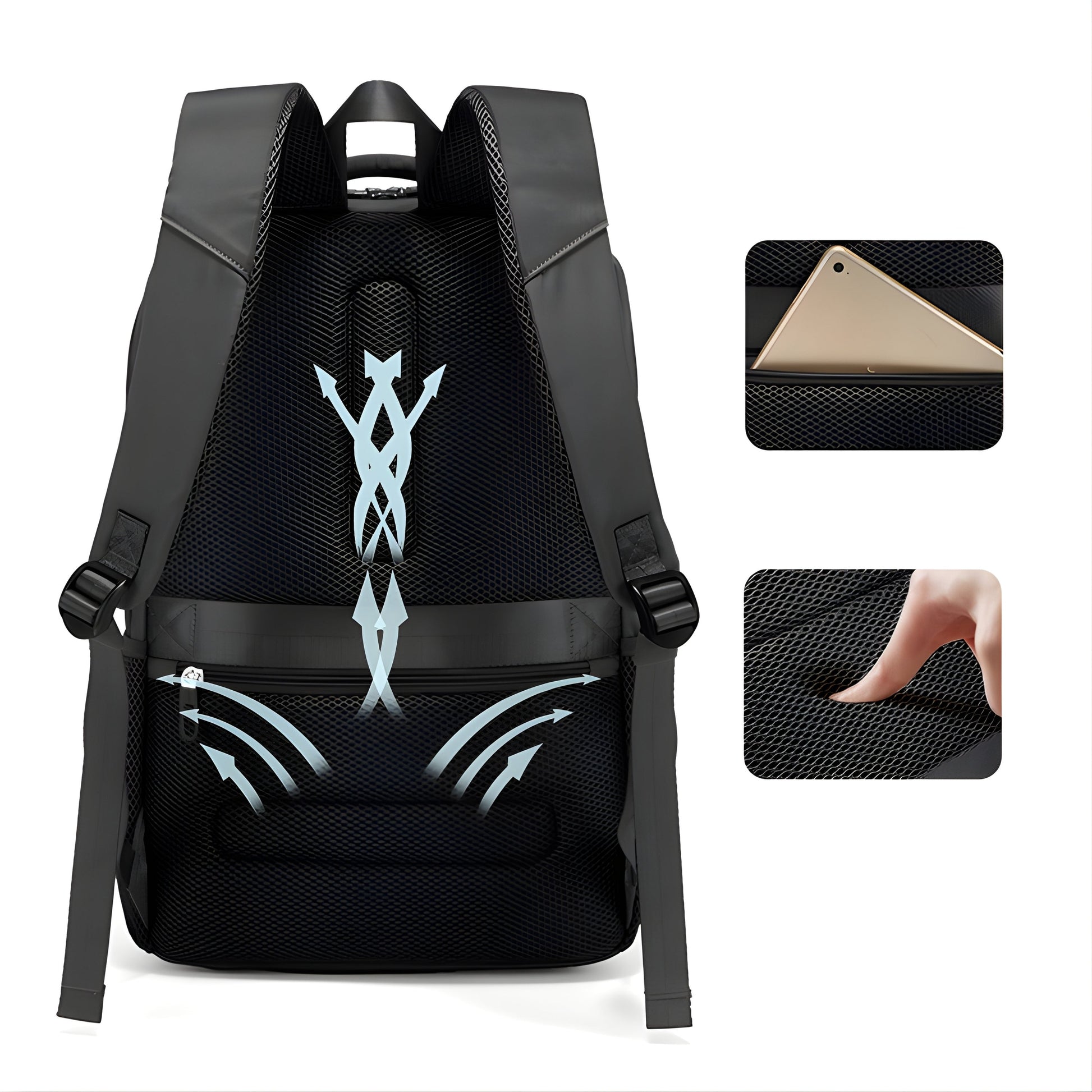 Backper Nebula Laptop Polyester Backpack — interior compartment