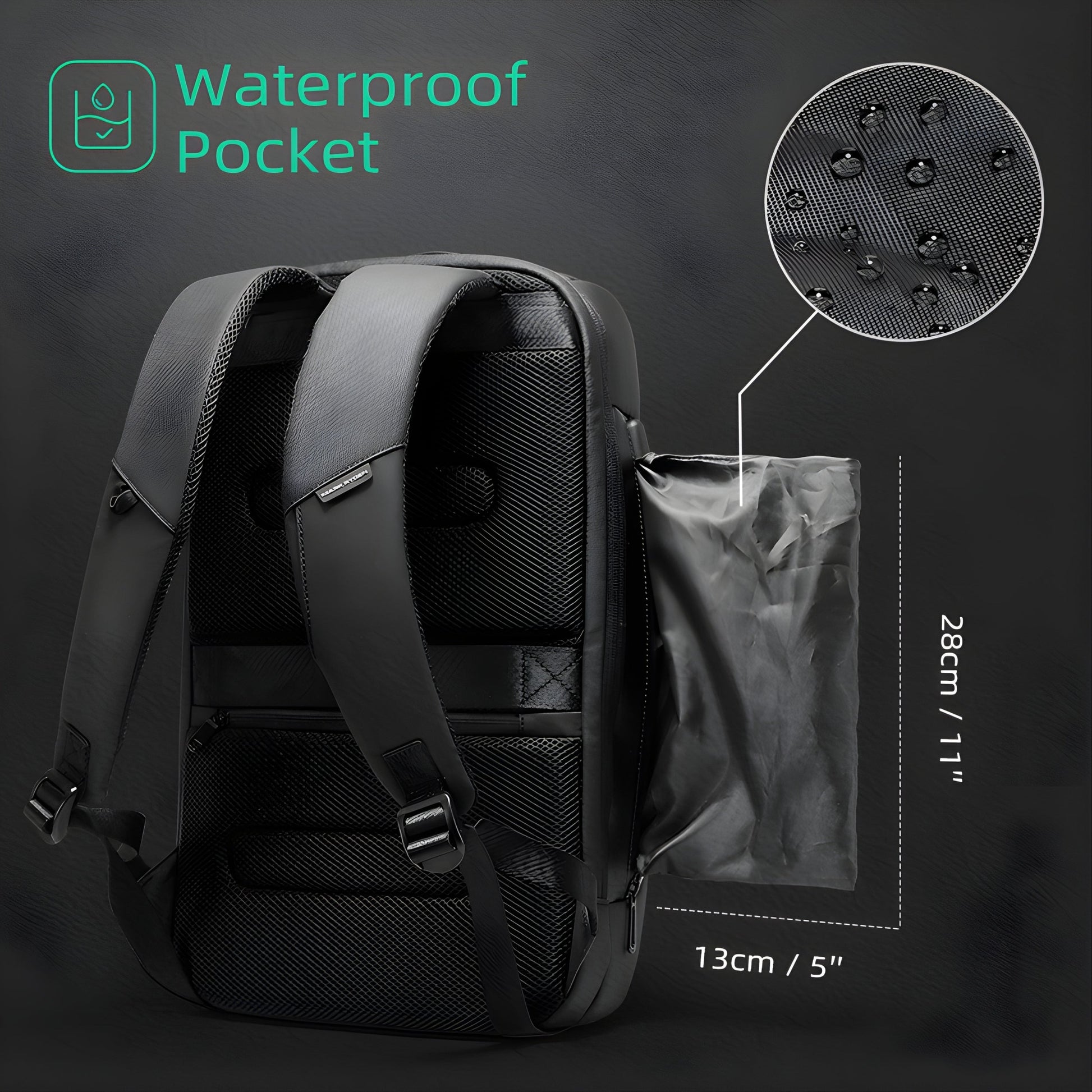 Backper Radial Anti-Theft Oxford Backpack — feature detail