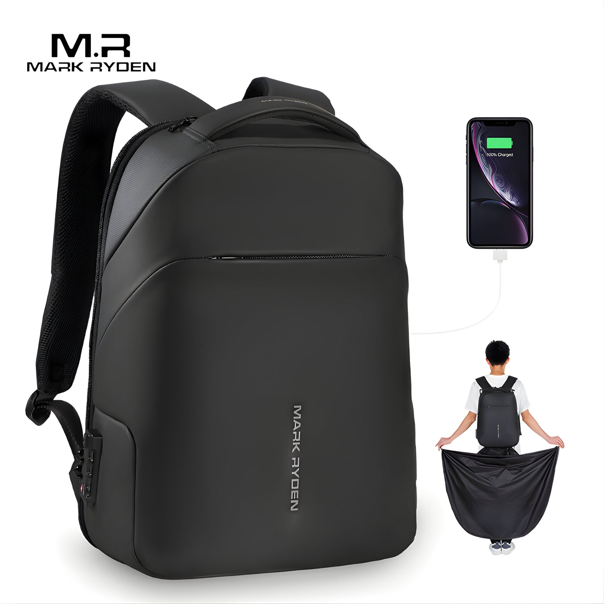 Backper Lateral Anti-Theft Oxford Backpack — front view