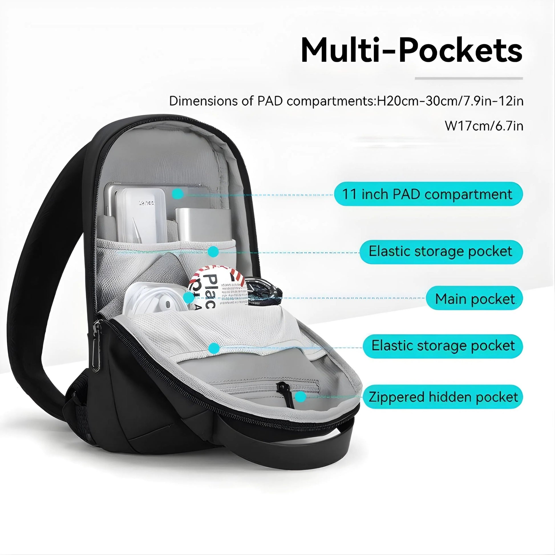 Backper Centaurus Waterproof Oxford Sling Bag — feature detail
