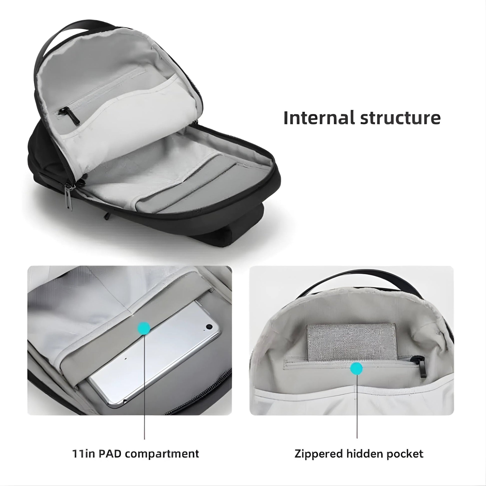 Backper Centaurus Waterproof Oxford Sling Bag — top view