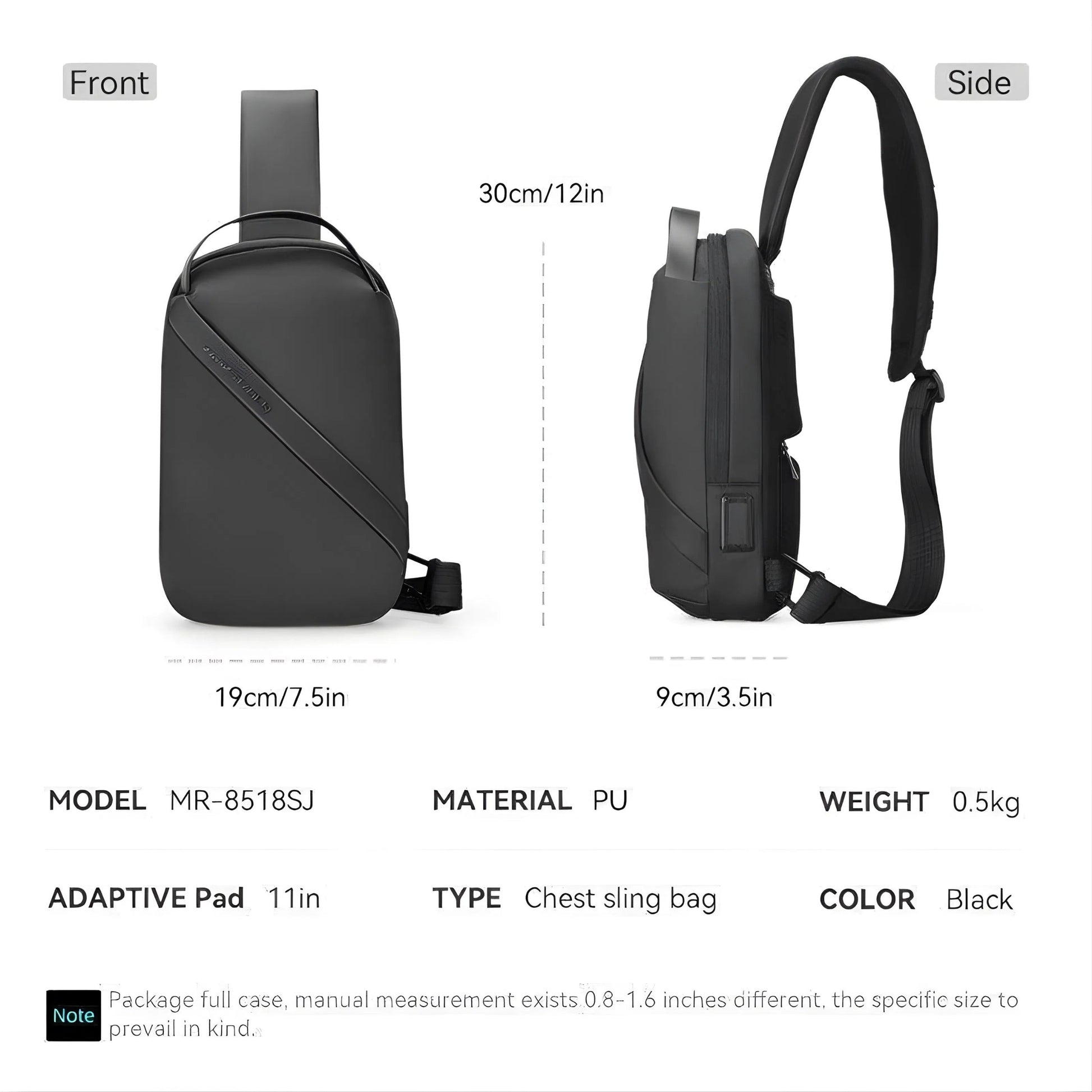 Backper Centaurus Waterproof Oxford Sling Bag — shoulder strap