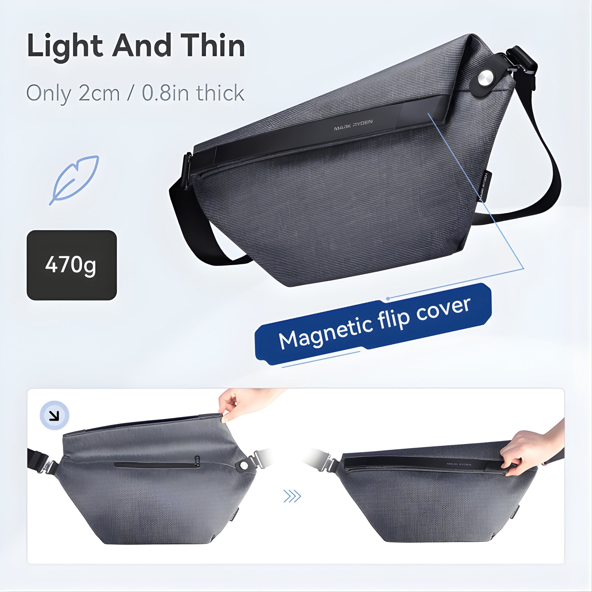 Backper Gemini Waterproof Oxford Sling Bag — lifestyle shot