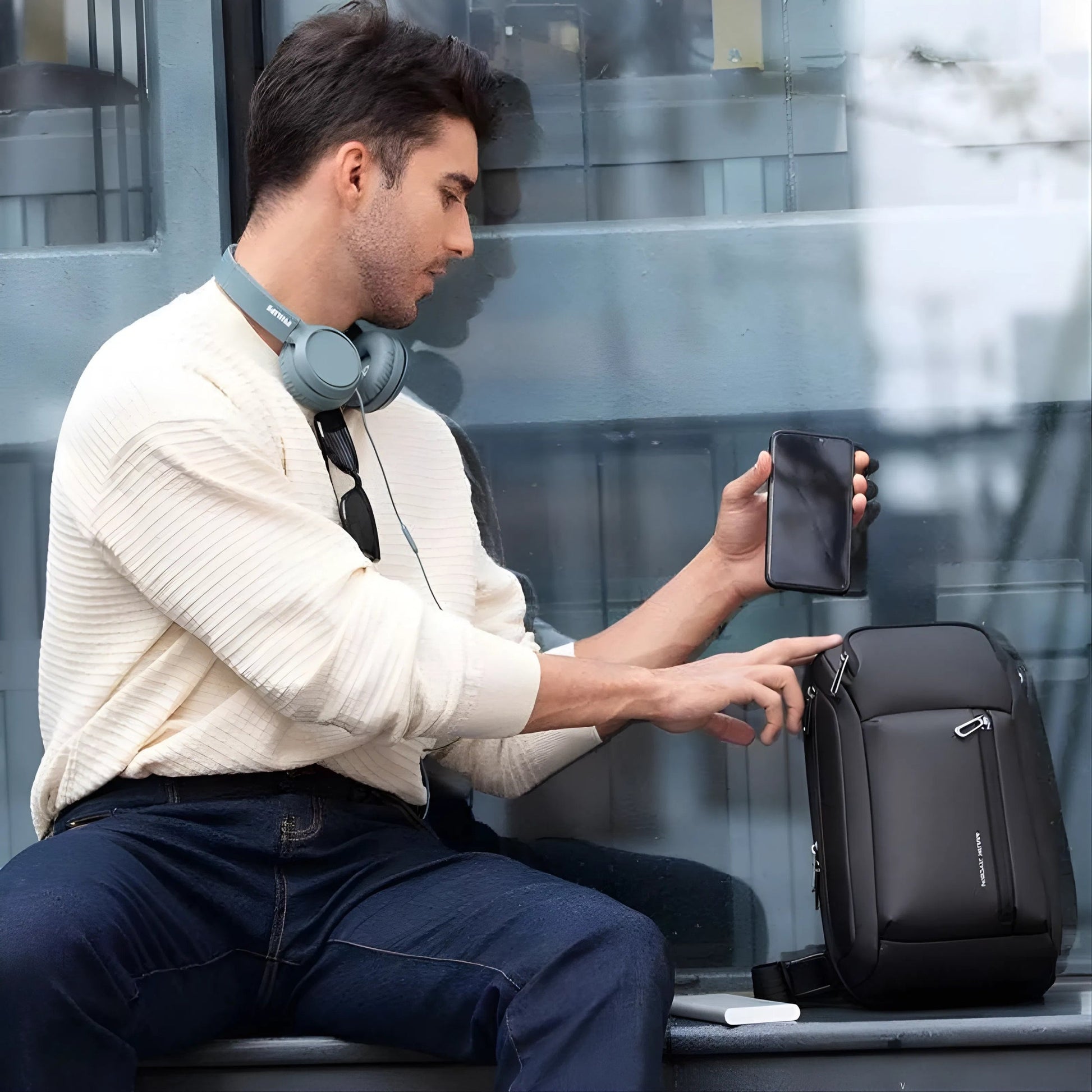 Backper Cassiopeia Waterproof Oxford Chest Bag — lifestyle shot
