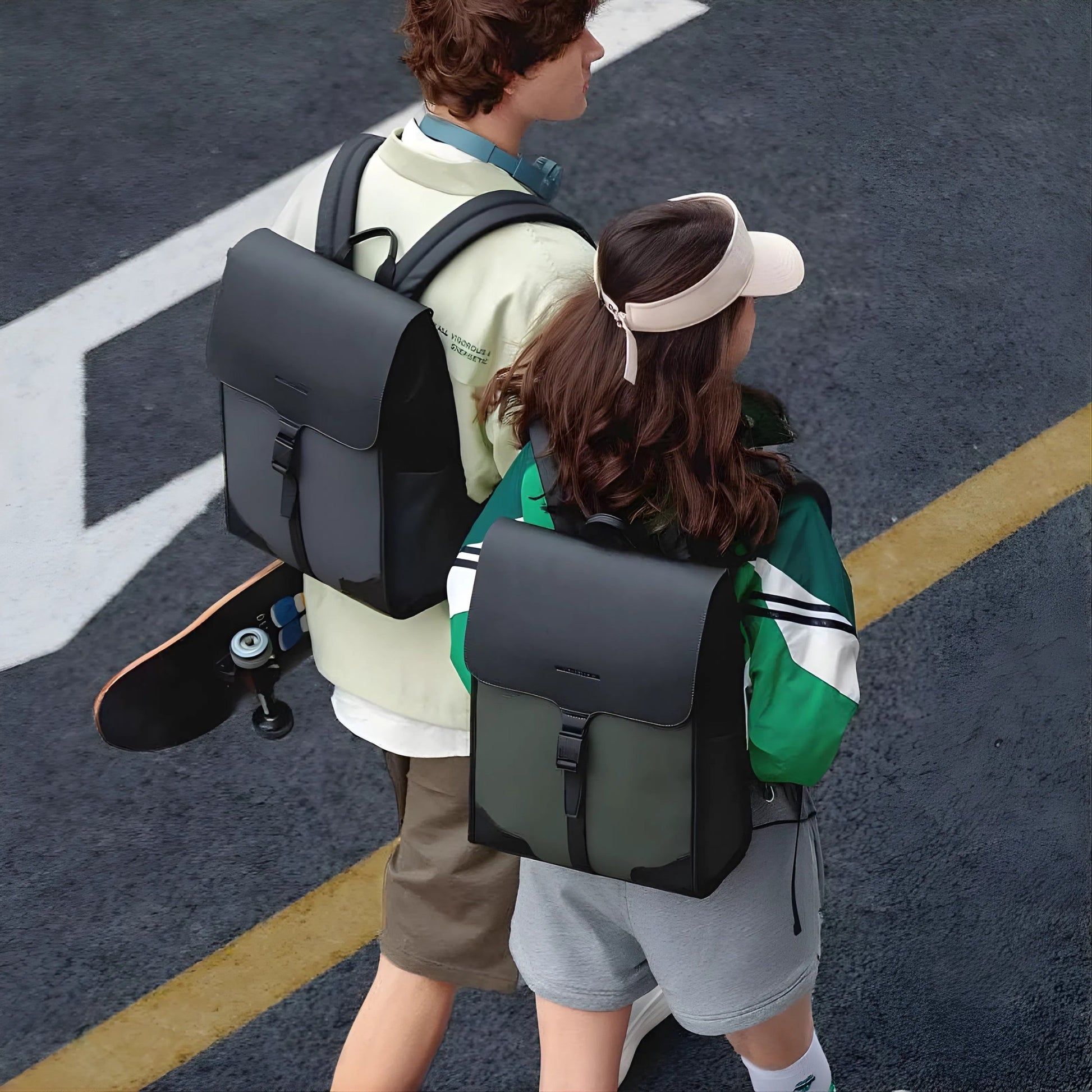 Backper Mensa Waterproof Oxford Backpack — packed view
