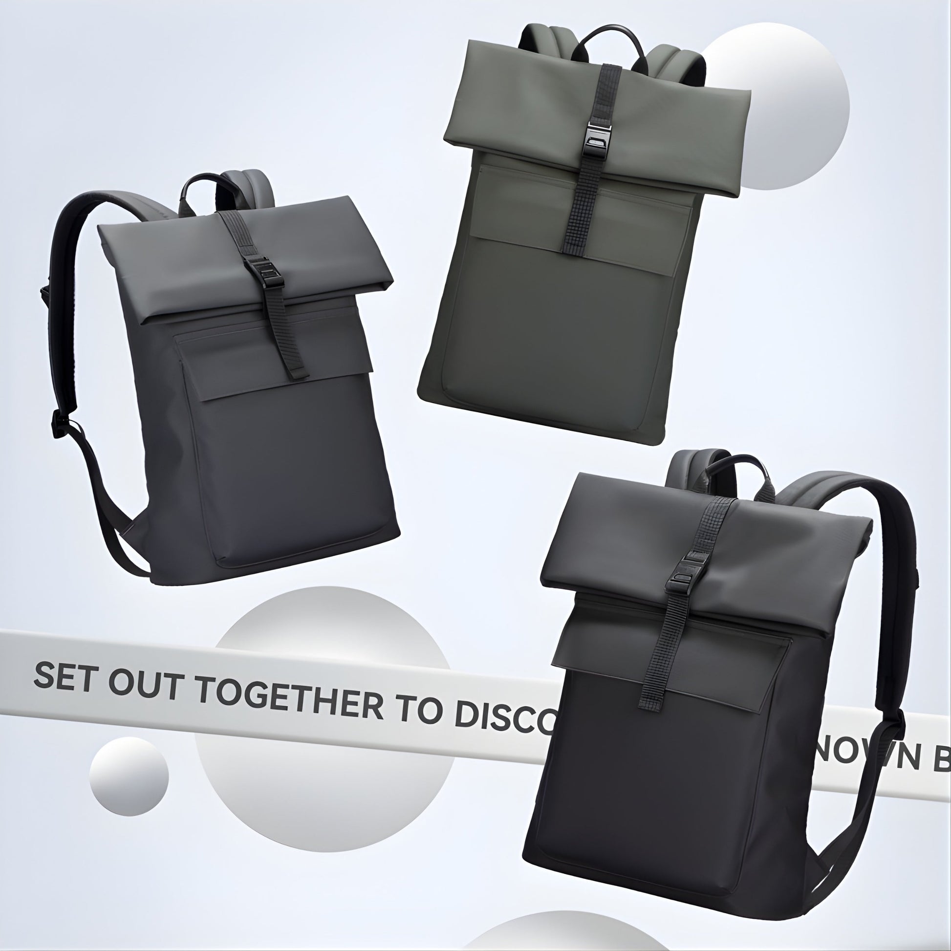 Backper Meridian Anti-Theft Oxford Backpack — interior compartment